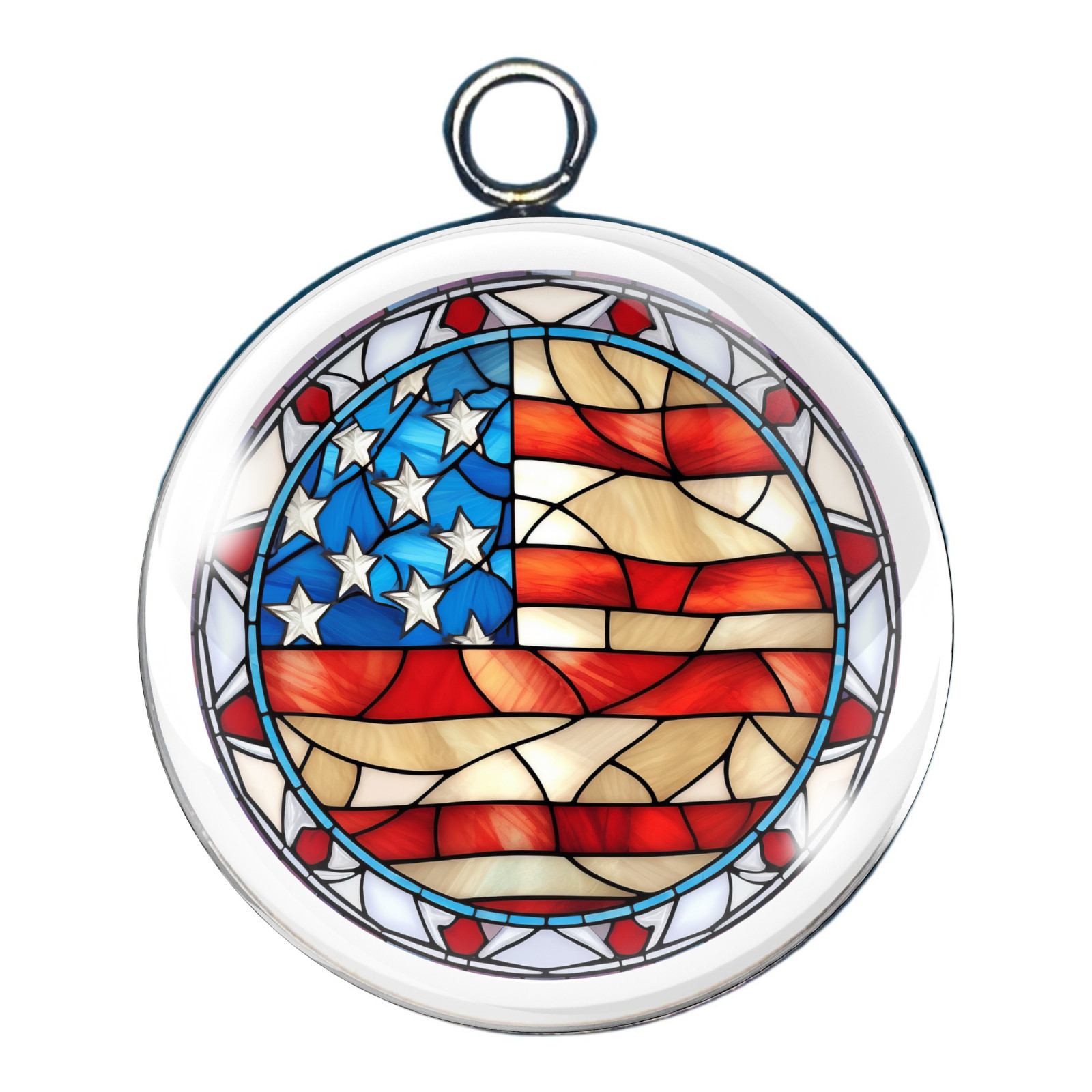 American Flags and Eagle Charms