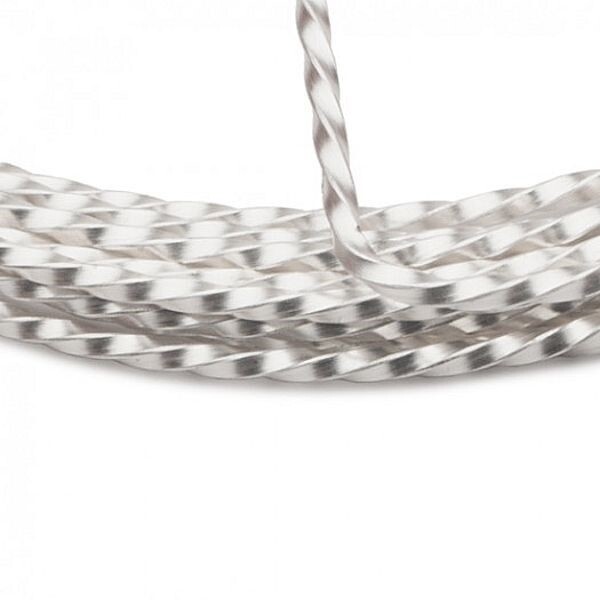 8 Feet Non Tarnish Silver Plated Copper 18 Gauge Twisted SQUARE Wrapping Wire