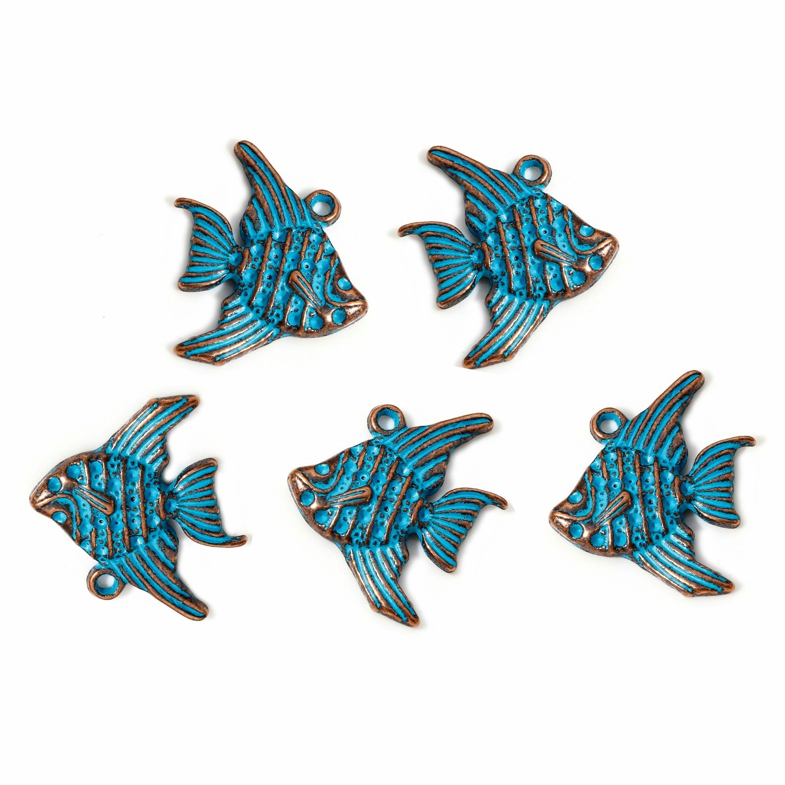 Crab Beach Charms 24mm Blue Copper Summer Ocean Pendants C916404 – 5 Or 10PCs