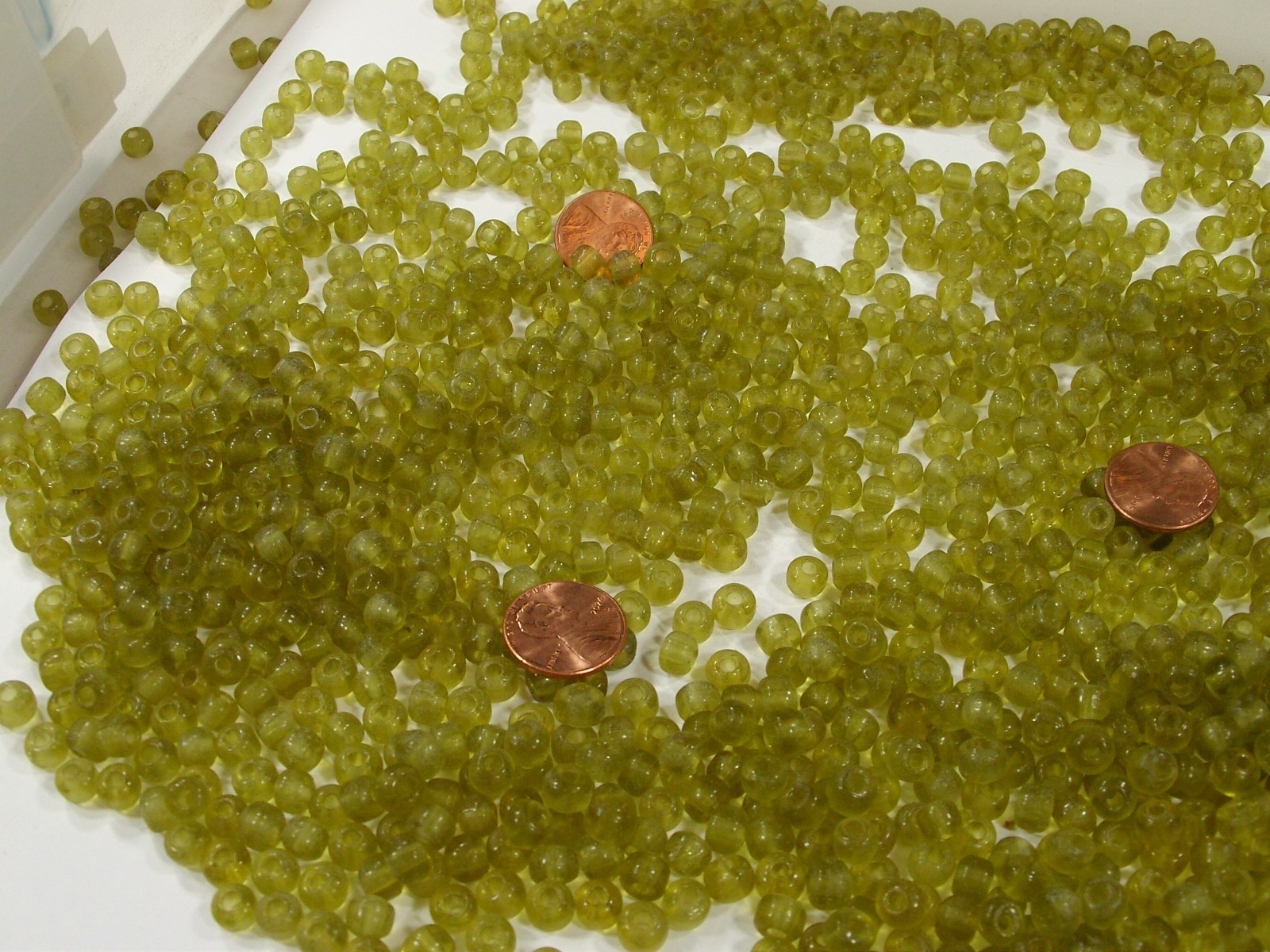 2 Pounds (5mm x 6mm) Yellow Handmade Glass Beads Wholesale Bulk (GHP-3) ⭐