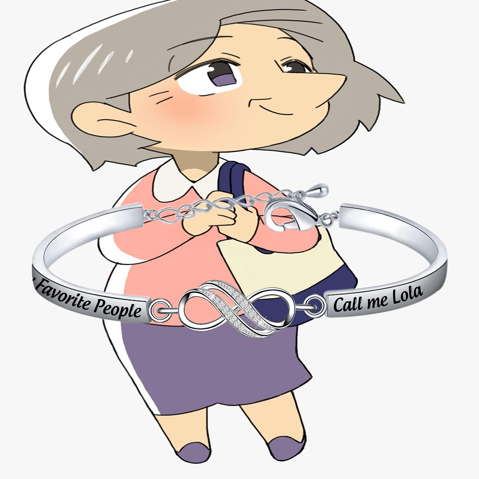 Grandma Bracelet My Favorite People Call Me Nana/Mimi/Nonna/Granny/Grandma – 08