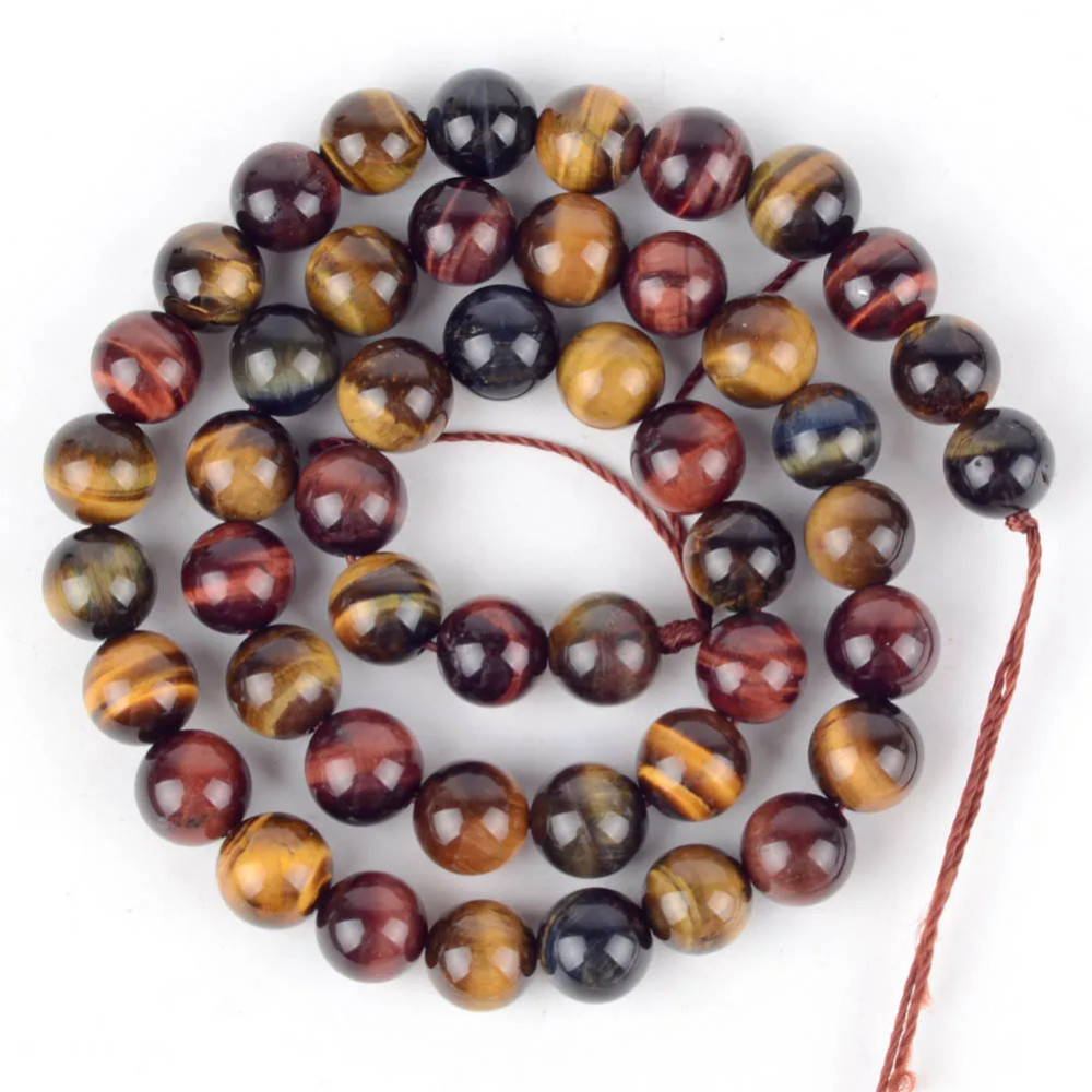 Natural Gemstone Round Spacer Loose Beads for Jewelry Making DIY 4mm-12mm