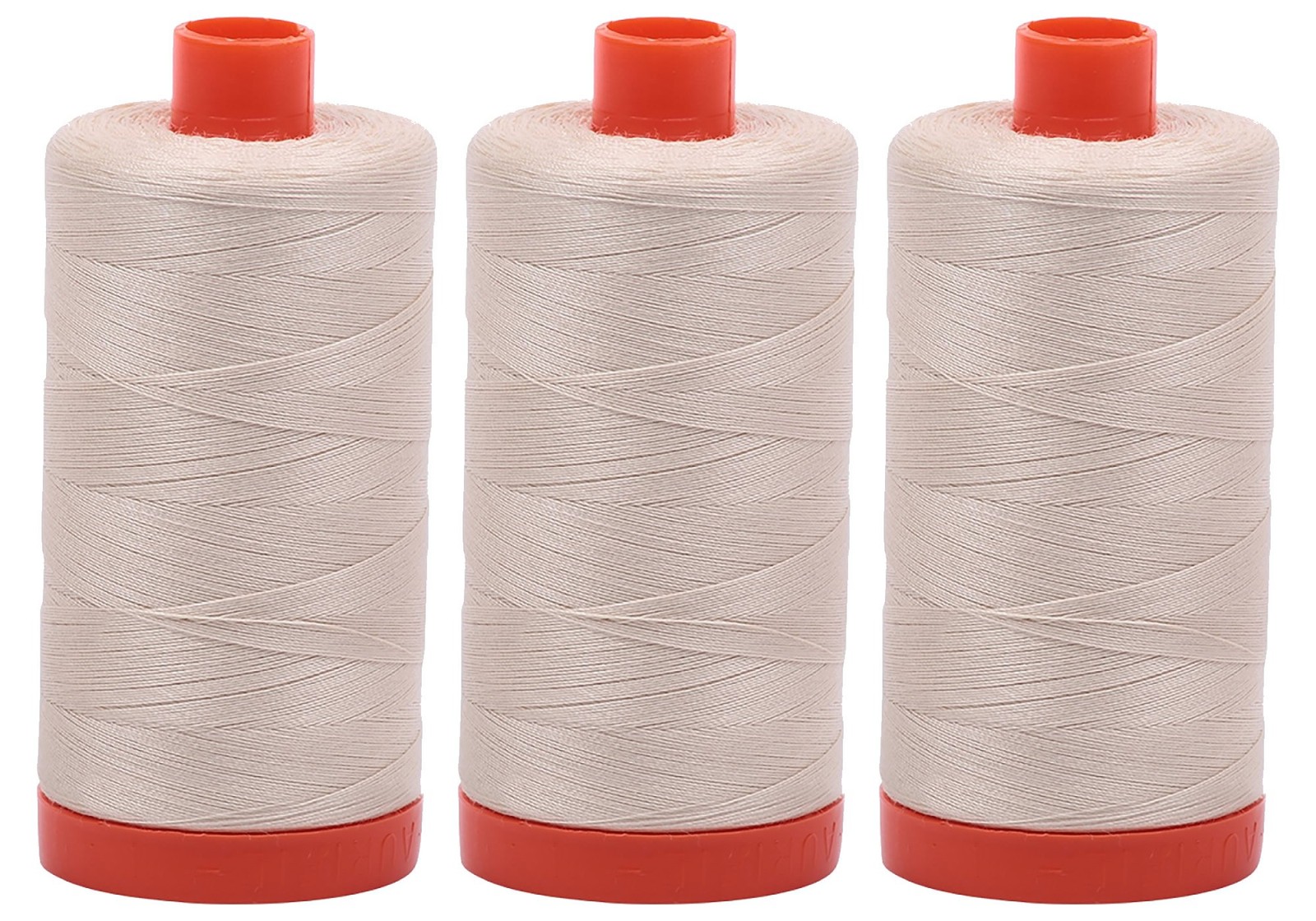 3-PACK – Aurifil Light Beige – A1050-2310 – Mako 3 Spool Bundles,