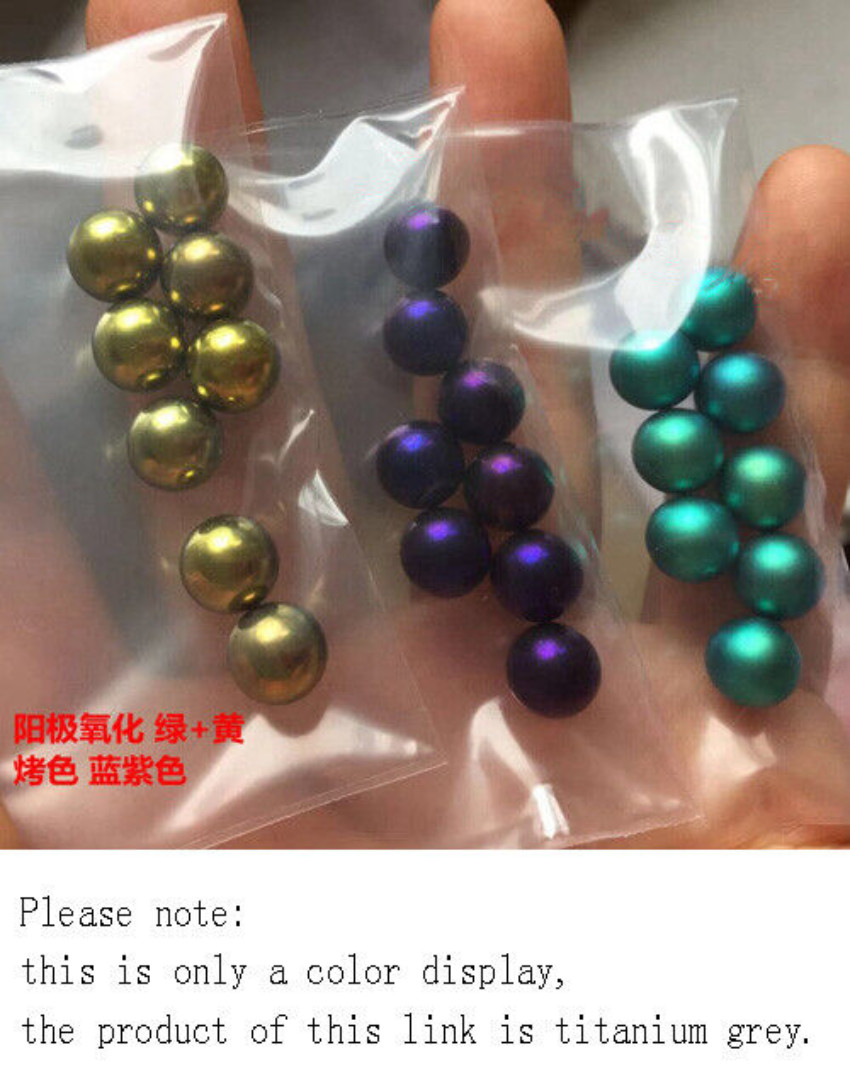 TA2 Titanium Bead Beads Ball with 2mm hole For DIY Bracelet Necklace Buddha Bead