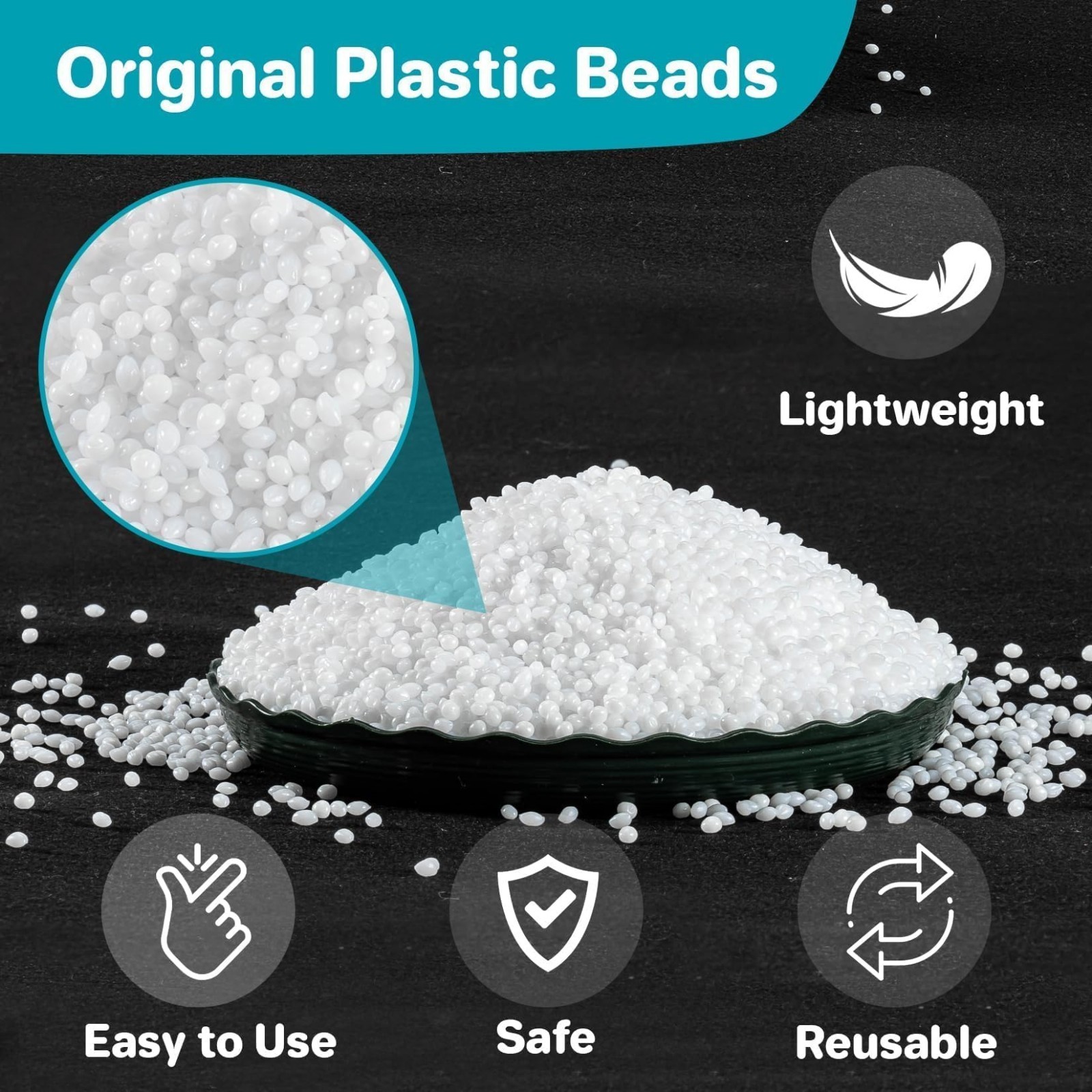 10.9Oz Moldable Plastic Pellets – Thermoplastic Beads Polymorph Plastic Meltable