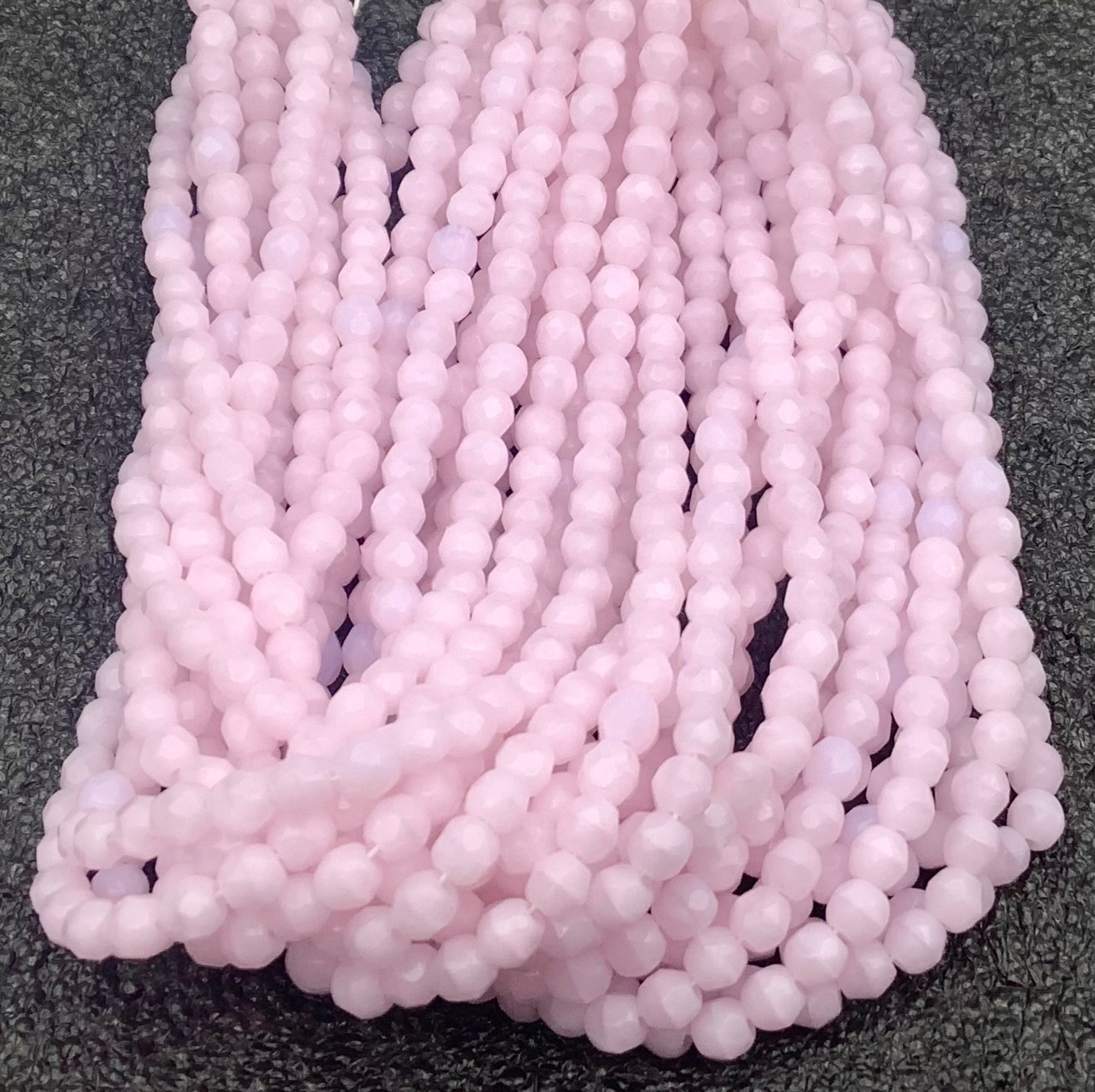 600 Beads Czech Pink Round-4mm Faceted fire Polished Glass beads-#14429