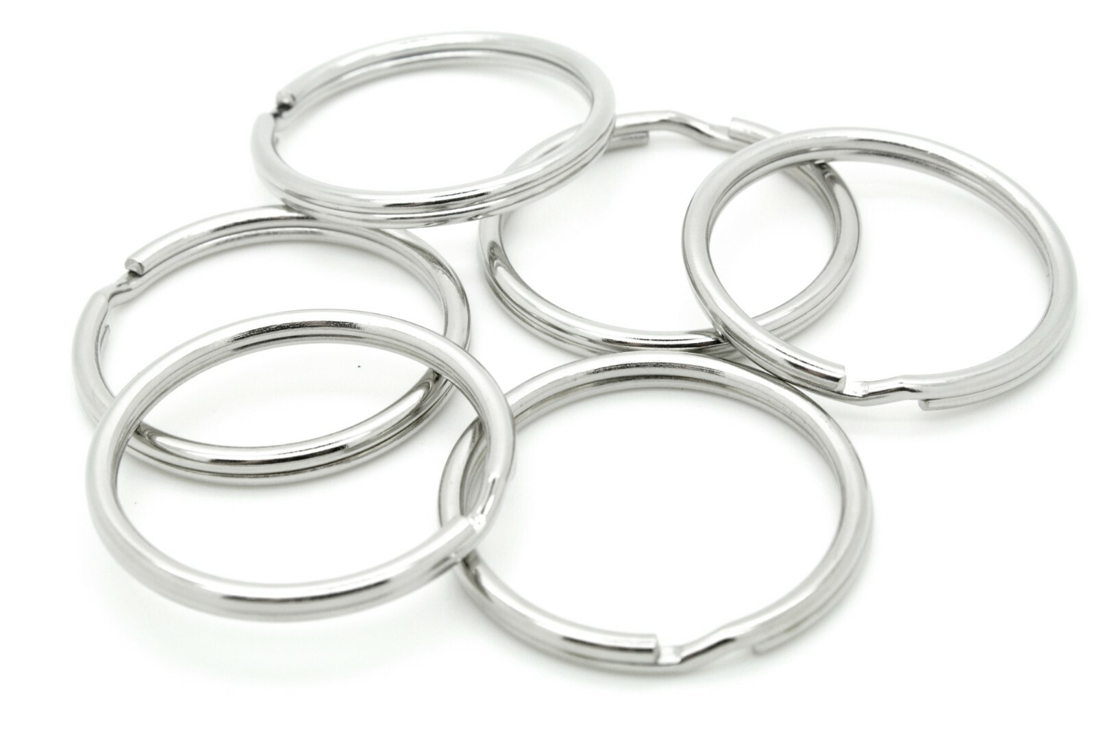 WHOLESALE 50 100 500 1000 KEY RINGS 32mm 1-1/4″ D. Split Ring Silver USA Seller