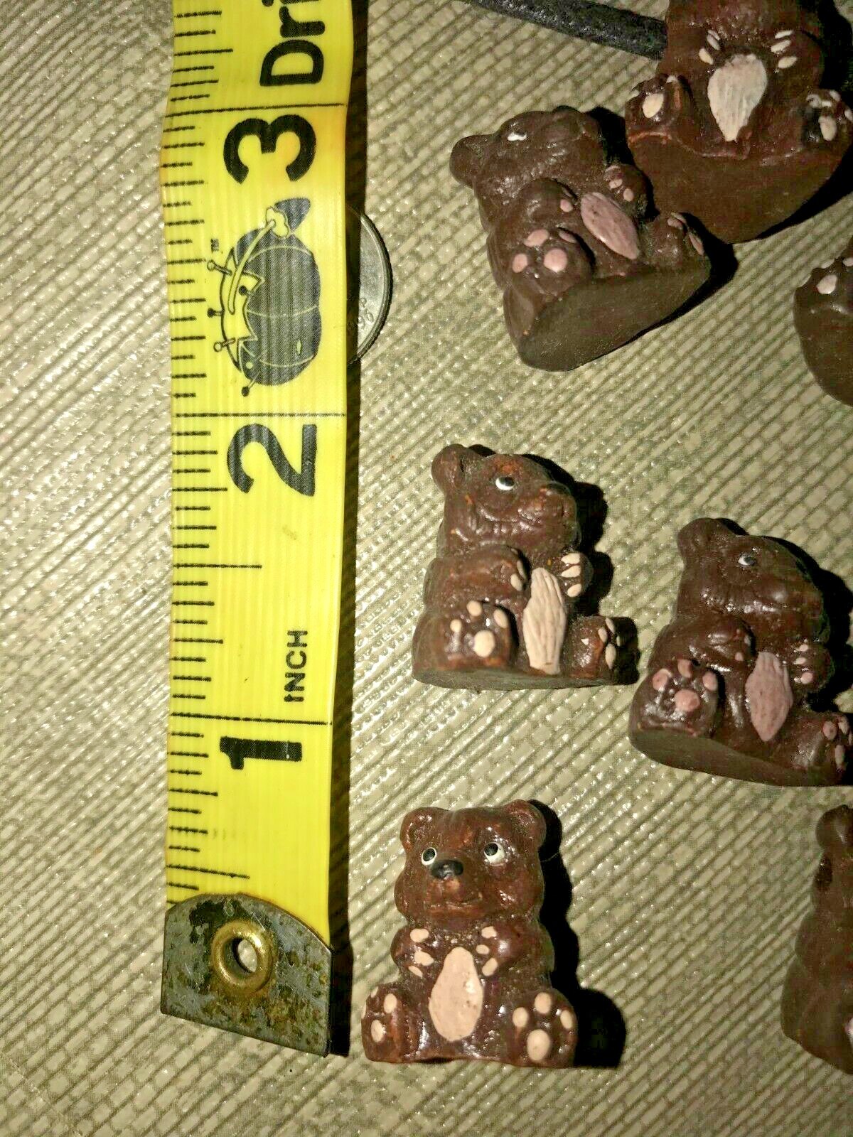 9 Animal Bead Pendants TEDDY BEARS USA Artisan Made Ceramic High Quality Lg Hole