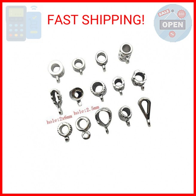 100g (About 125pcs) Mixed Tibetan Tube, Spacer Bail Bead Hanger Fit Charm Europe