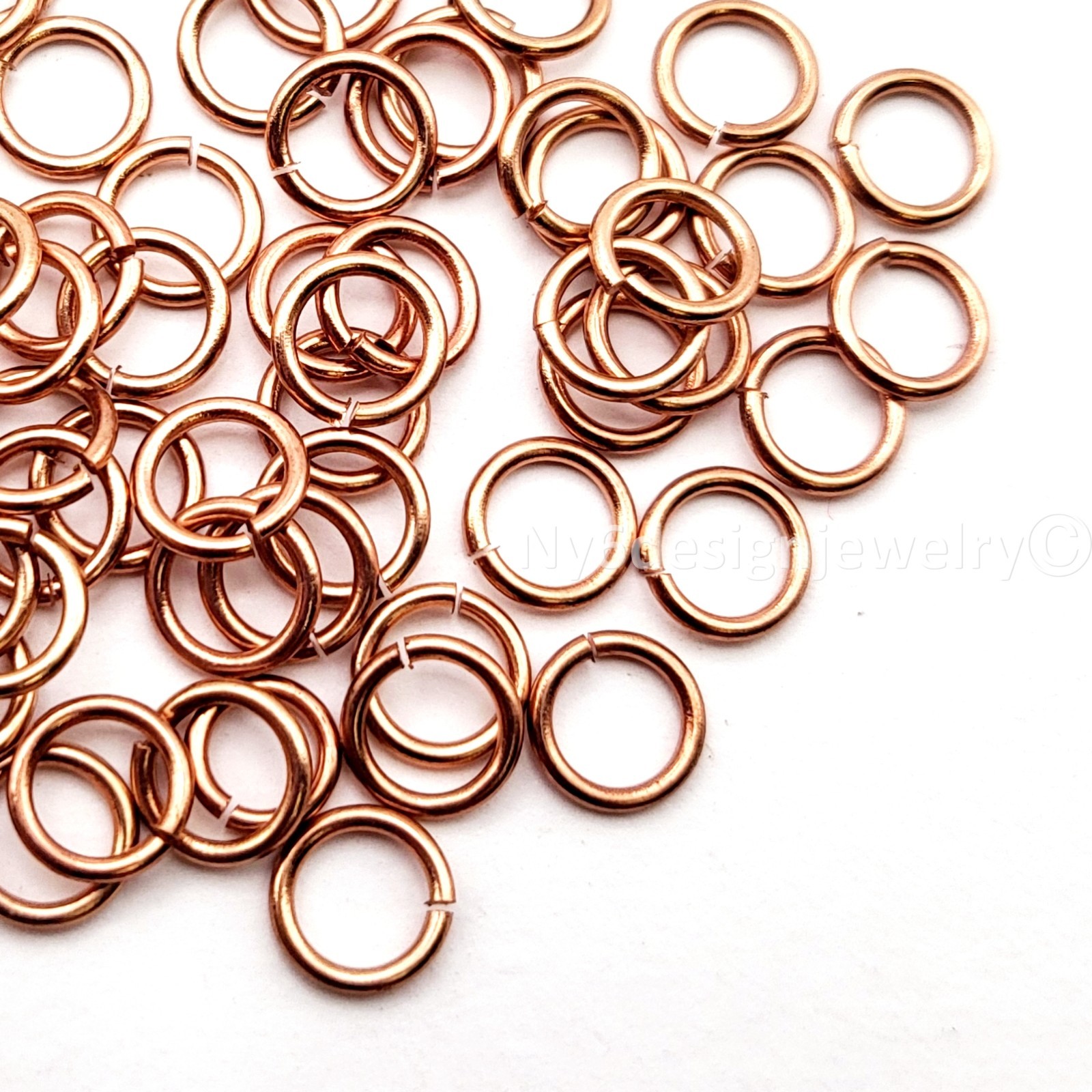 Shiny Copper Open Jump Rings 21 Gauge Round Connectors 4mm 5mm 6mm 7mm