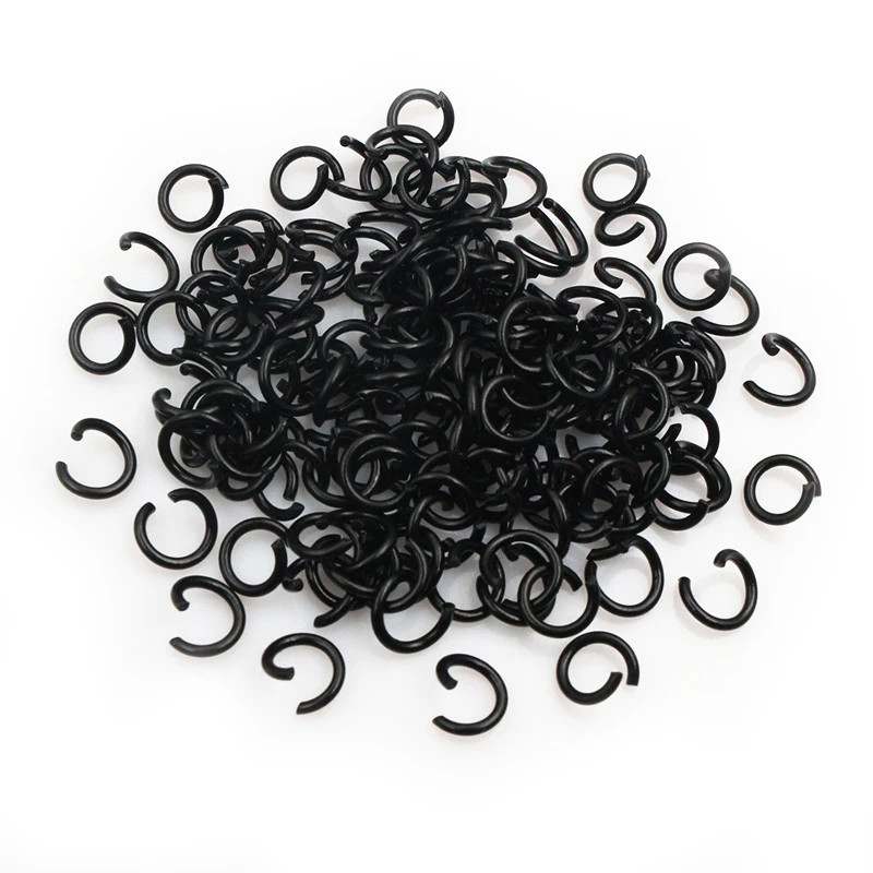 200Pcs 6/8/10Mm Colorful Metal Open Jump Rings for Necklace Chains Split Rings D