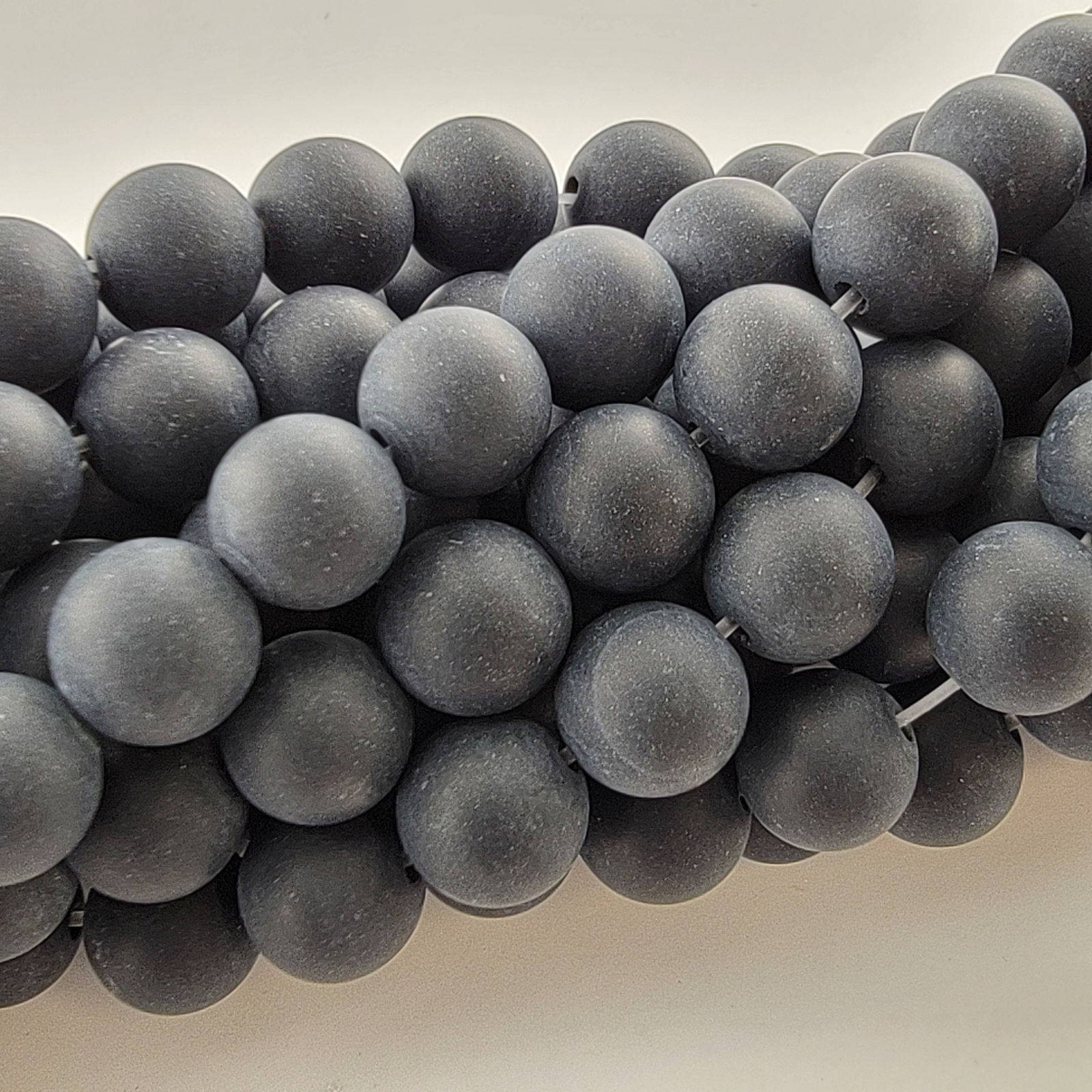 Matte Black Onyx Beads Gemstone Natural Smooth Crystal round Stone 6Mm 8Mm 10Mm