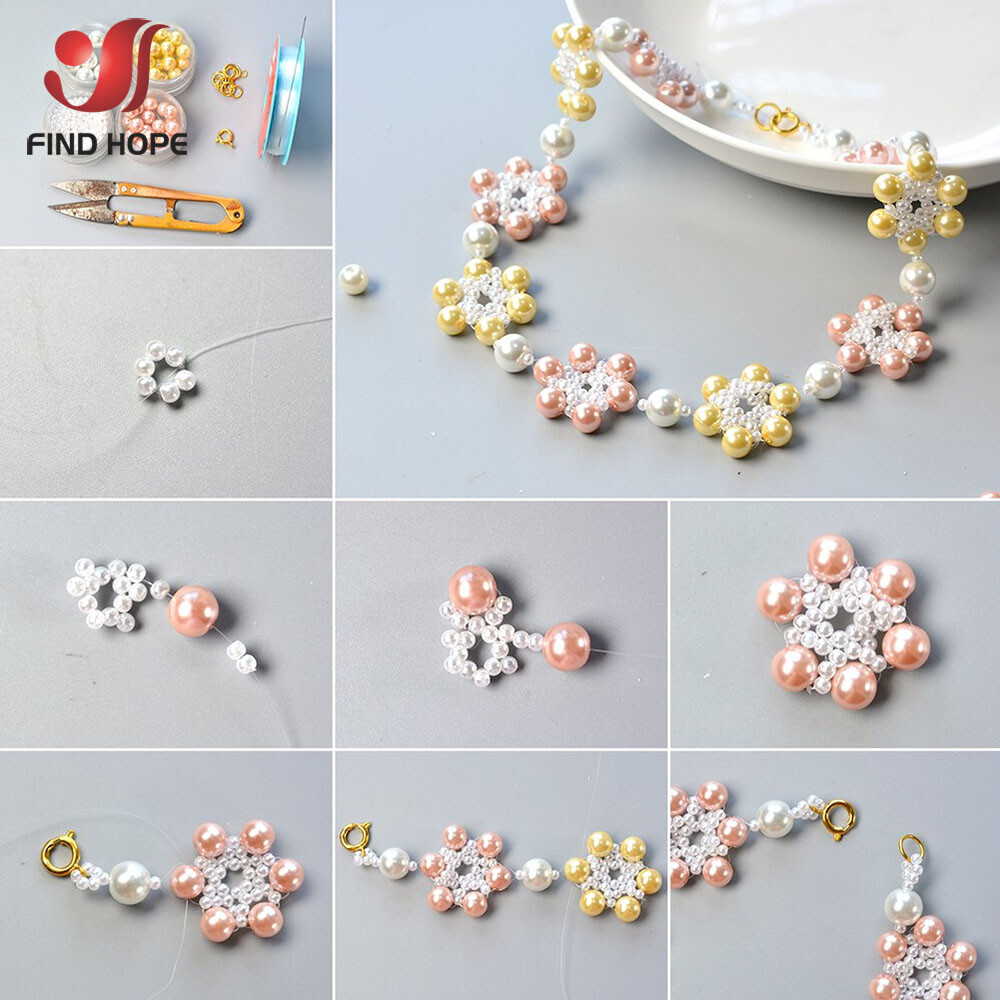 1 Bag Mixed Color Pearlized Glass Beads Pearl Beads 4mm/6mm/8mm Beading Jewelry