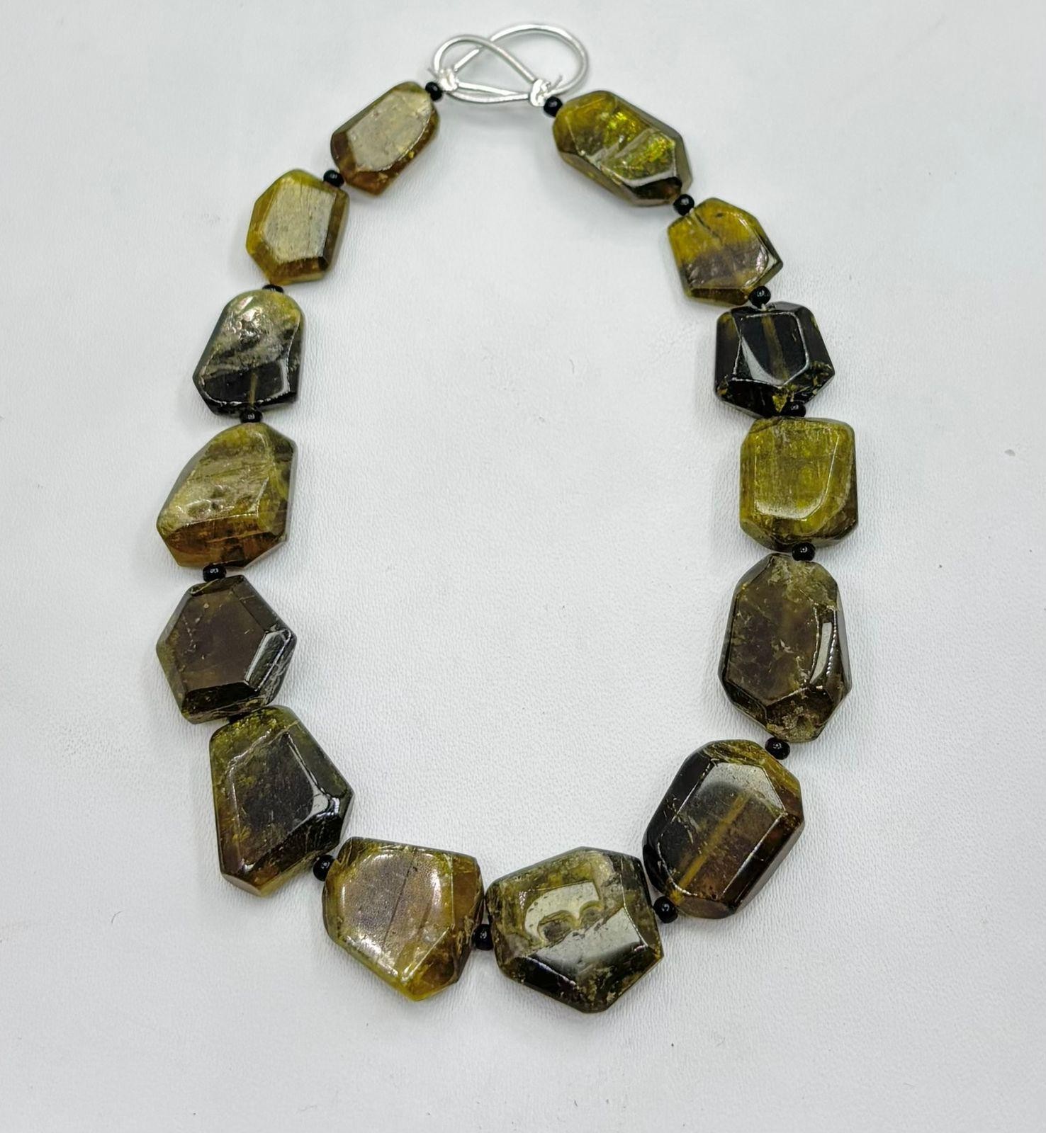 Natural Chrome Diopside Briolette Beads Polished Rough Drop Gemstone Strand DIY