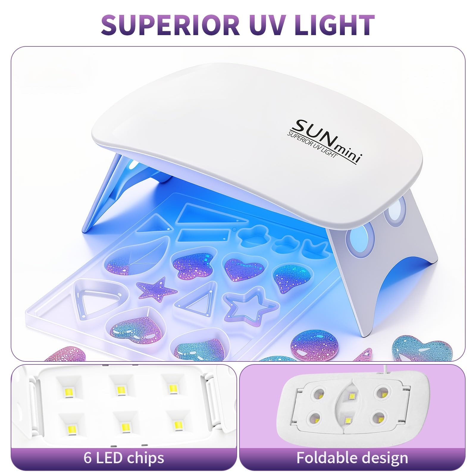 250g UV Resin Kit with Light, Jewelry Starter Set