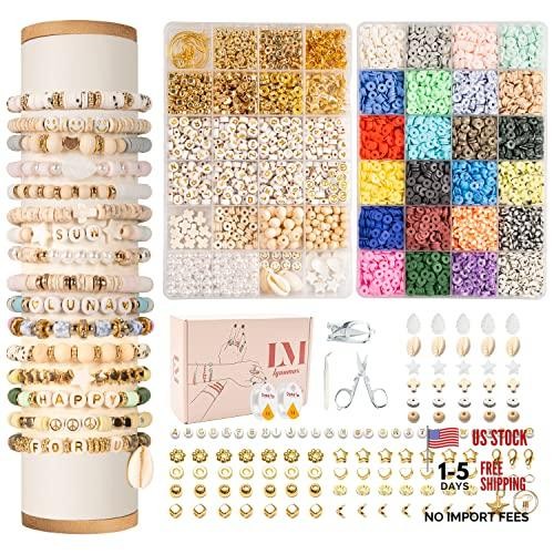 Clay Beads 8000 Pcs 2 Boxes Bracelet Making Kit – 24 Colors Polymer gentle