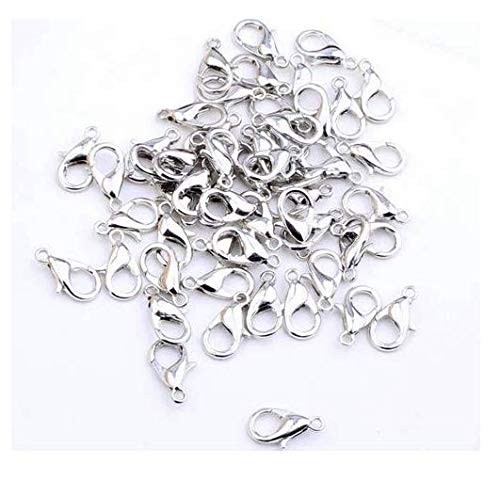100 Pcs Stainless Steel Lobster Claw Clasps 7X12Mm Silver Plated Lobster Claw Cl