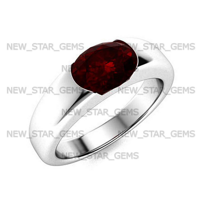 AAA Quality Red Garnet Gemstone Ring For Men’s 925 Sterling Silver Wedding Ring