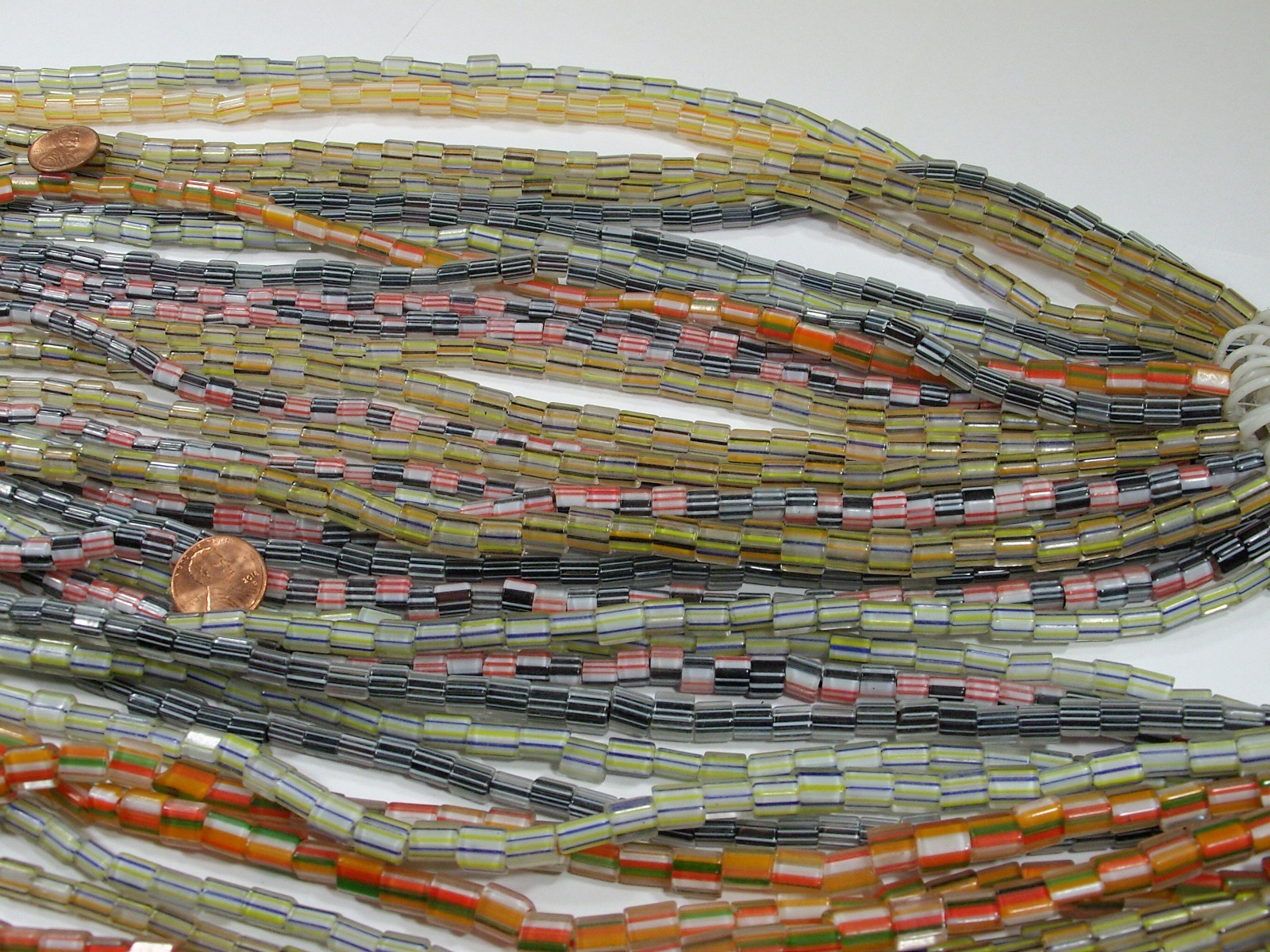 40 Strands 15″ Multicolor India Handmade Glass Beads Wholesale Bulk Lot (FPZ-9)⭐
