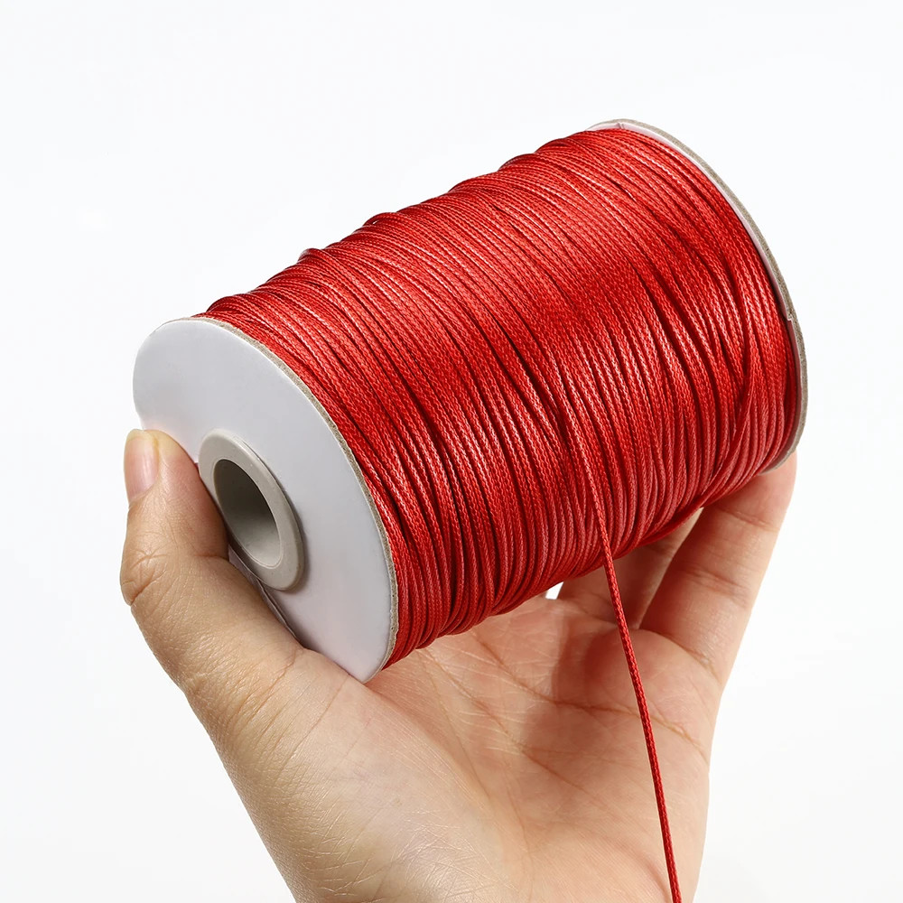 10 Meters 1.0 1.5 2.0Mm Multicolor round Wax Rope Pendant Braided Imitation Leat