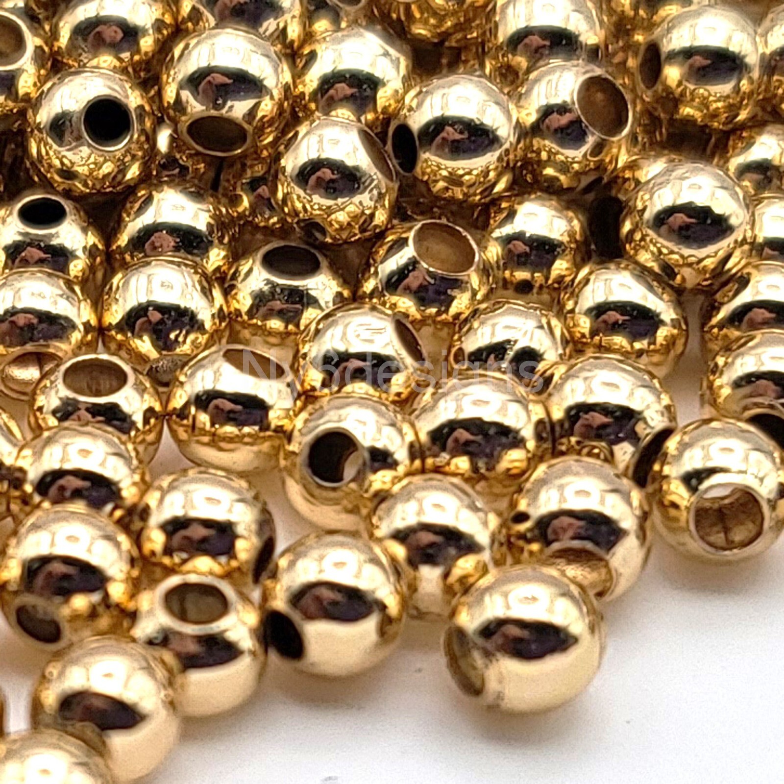 Non Tarnish Light Gold Plated beads Spacer Finding Jewelry 2mm 50pcs/package DIY
