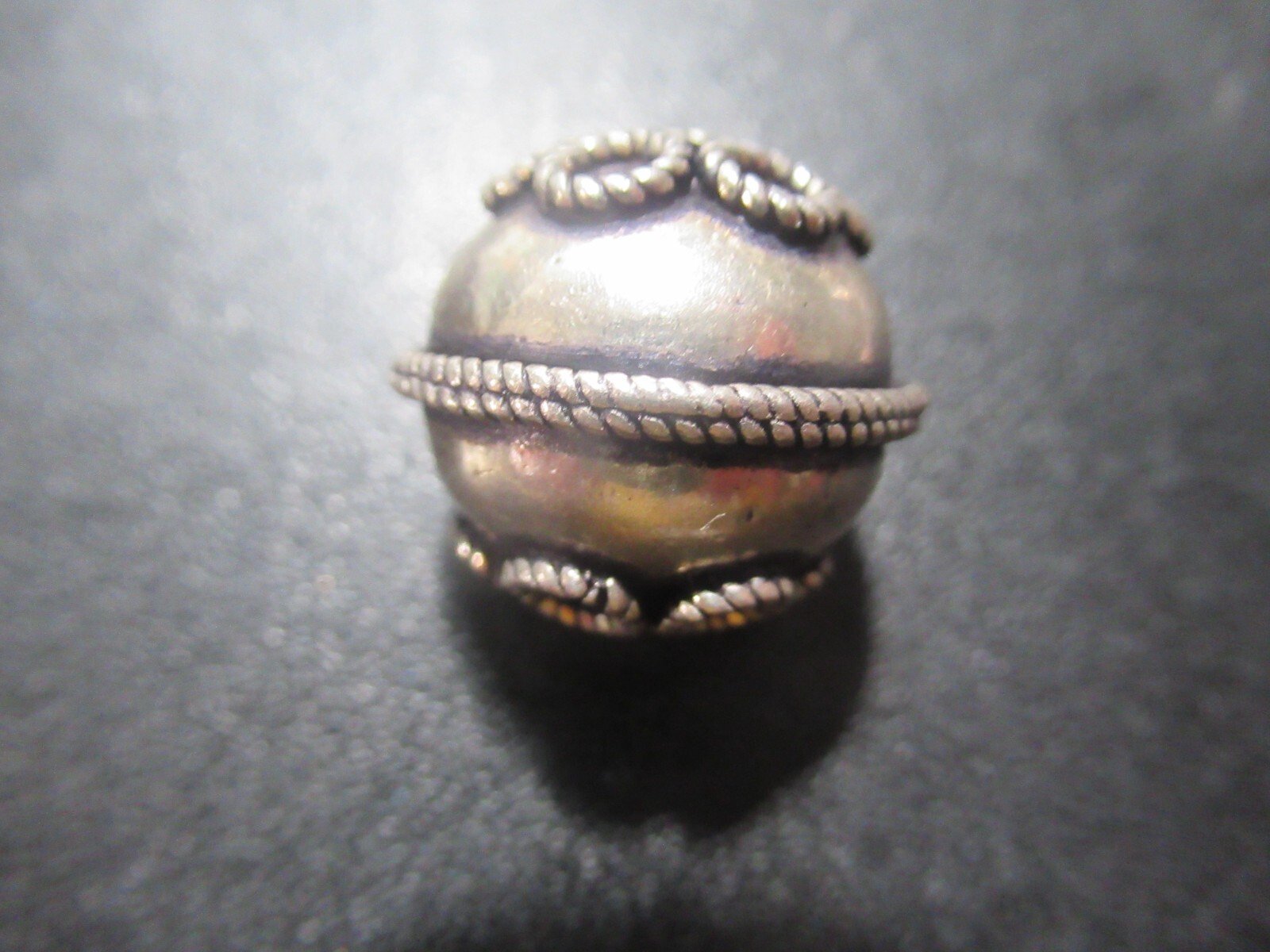 `SALE~EXTRA LARGE METAL BEADS ORNATE BALI METAL BEADS 19-20mm ROUND #447