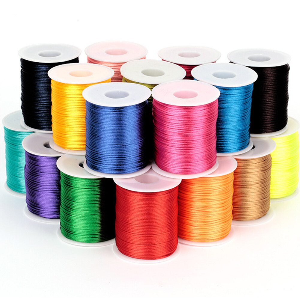 US 1-2 Pc Satin Rattail Cord Nylon Cord Silky Trim Beading String Sewing Project
