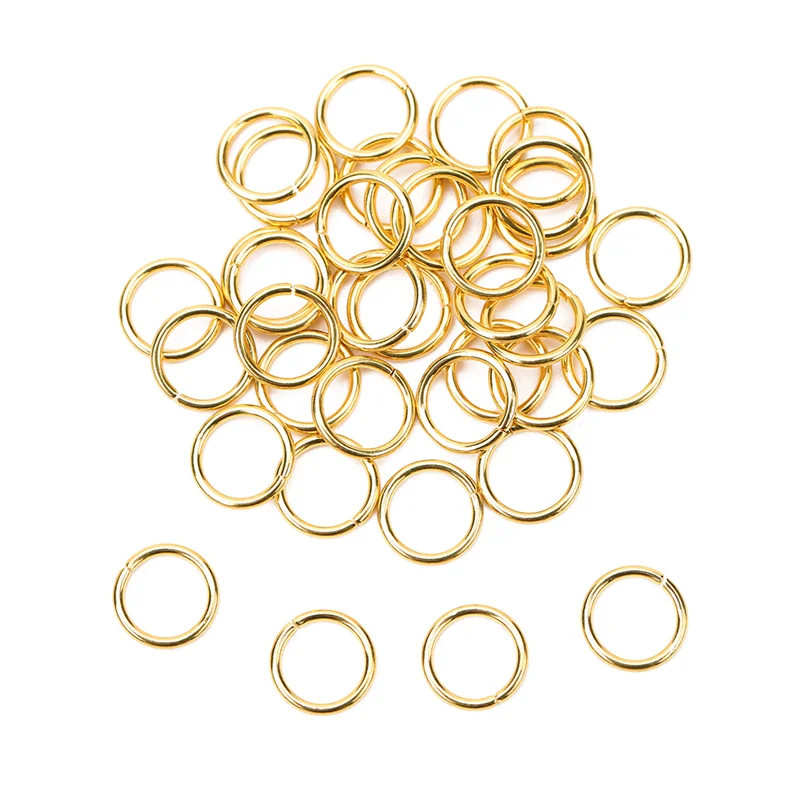 100Pcs PVD Stainless Steel Open Jump Rings Lot 3 4 5 6 7 8 10 Mm Split Rings Con