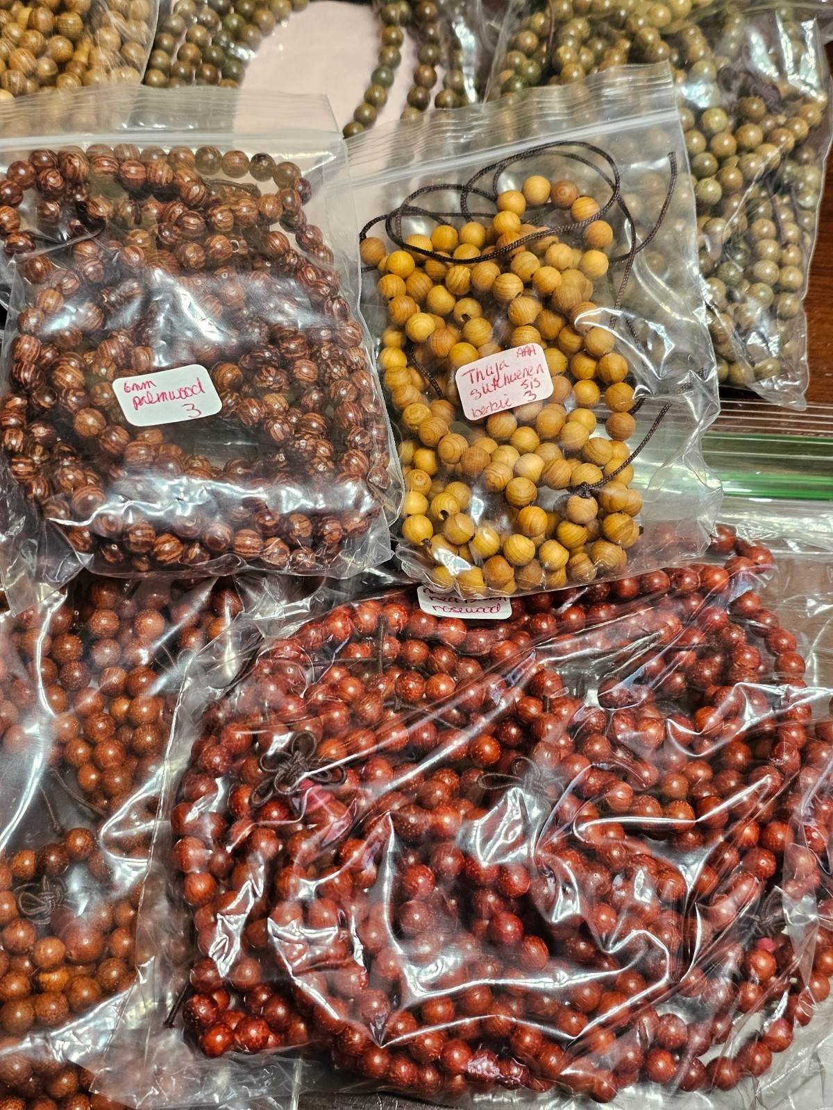 6MM Wood Mala Prayer Buddha Meditation Beads Round BULK LOT 45 STRANDS