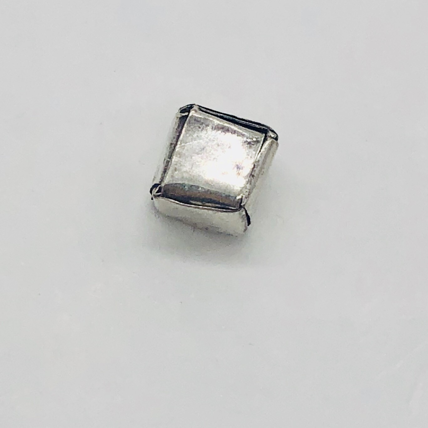 Remarkable Thai Hill Tribe Origami Fine Silver Cube Bead | 11x8x8mm | 1 Bead |