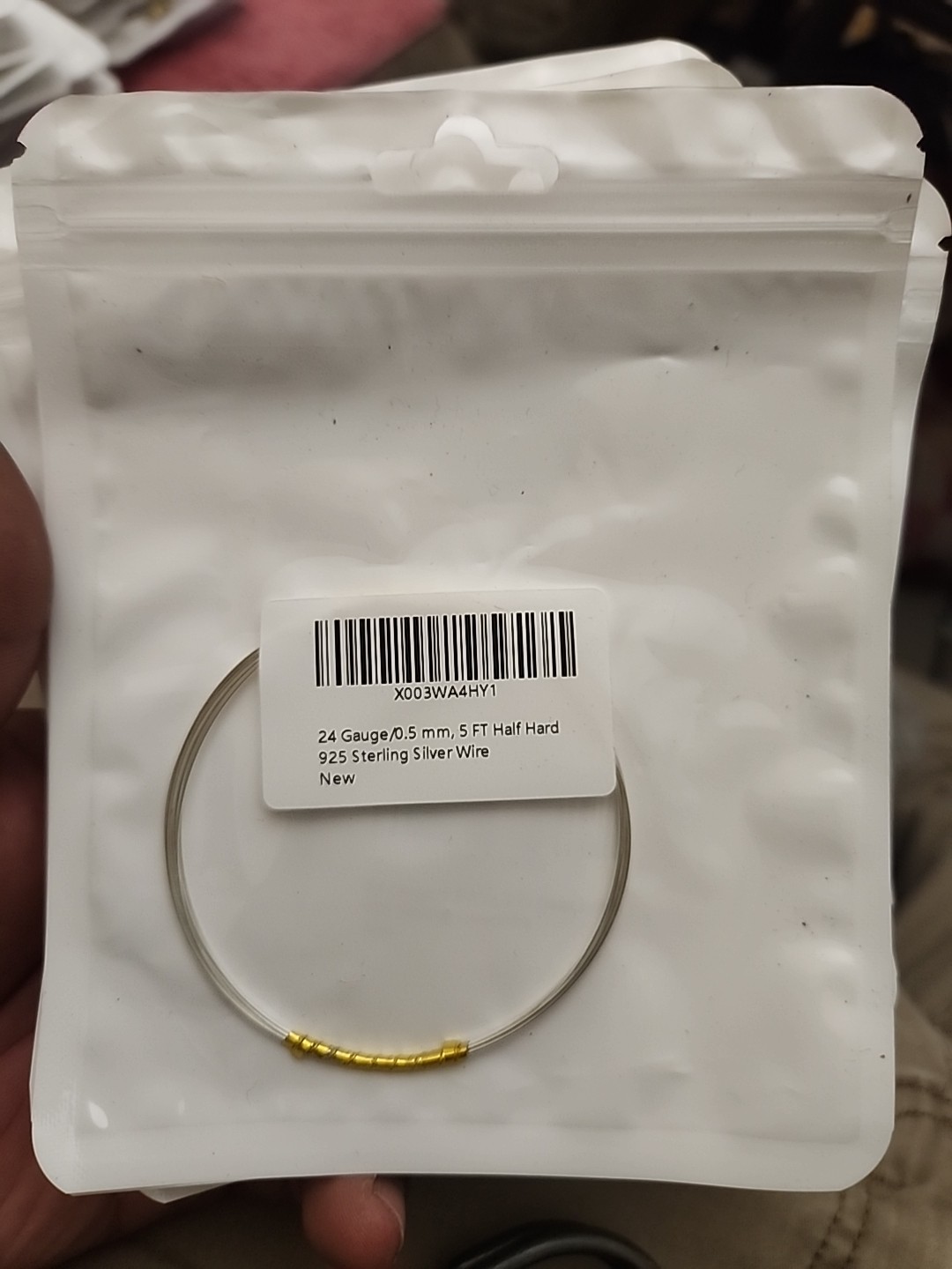 24 Gauge/0.6 mm, 5 FT Half Hard 925 Sterling Silver Jewelry Wire 24 Gauge