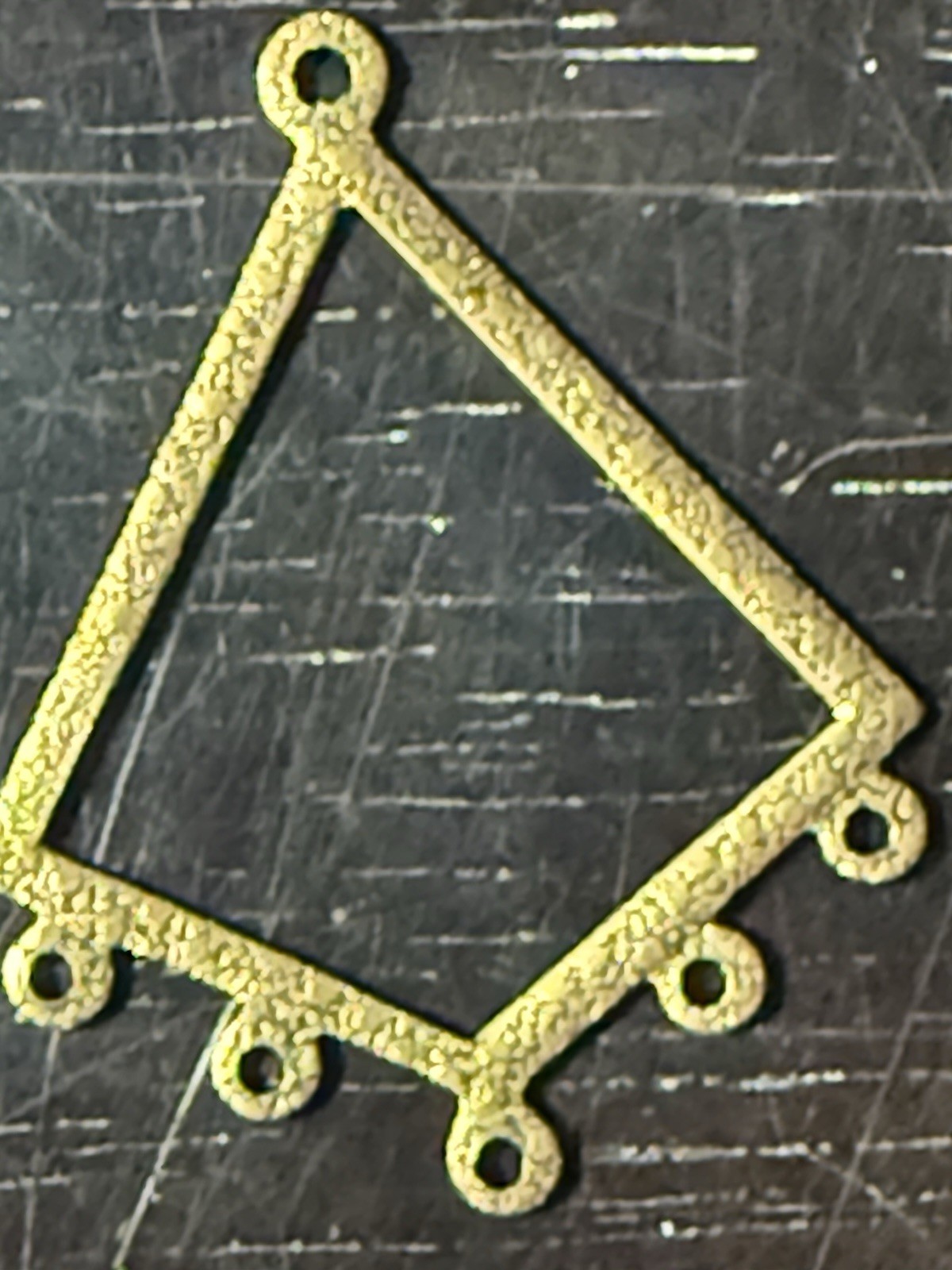 12 Art Deco Geometric textured chandelier Earring / Findings