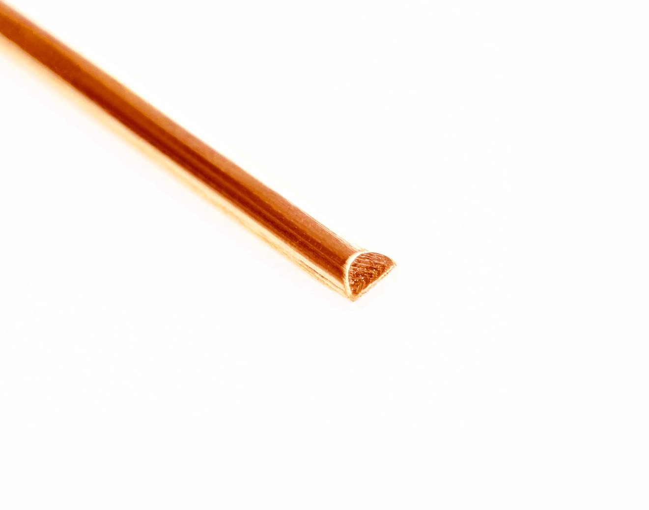 22 Gauge 99.9% Pure Copper Craft Wire Dead Soft Half Round 100ft USA