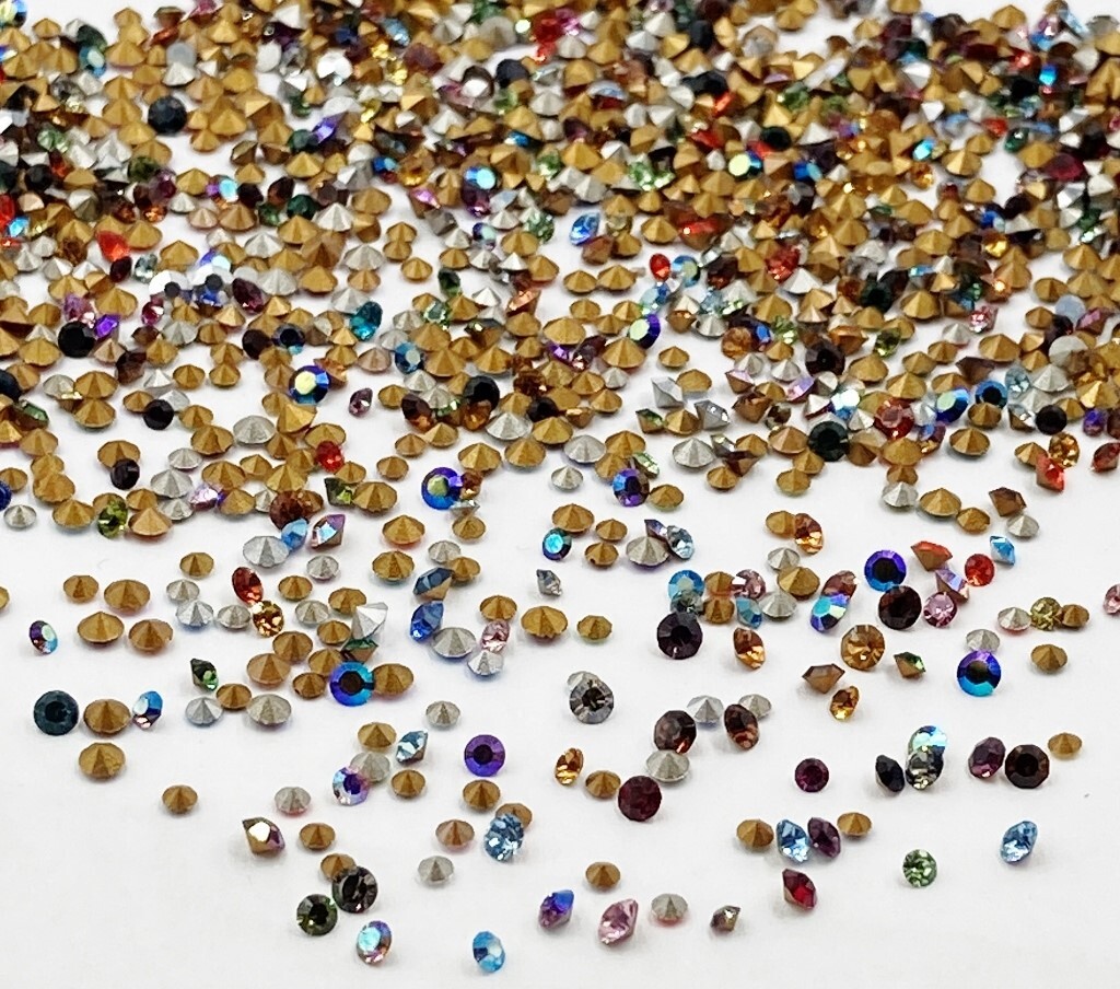 300 Vintage Swarovski Crystal 2mm. To 3mm. Tiny Rhinestones – Jewelry Repair J49