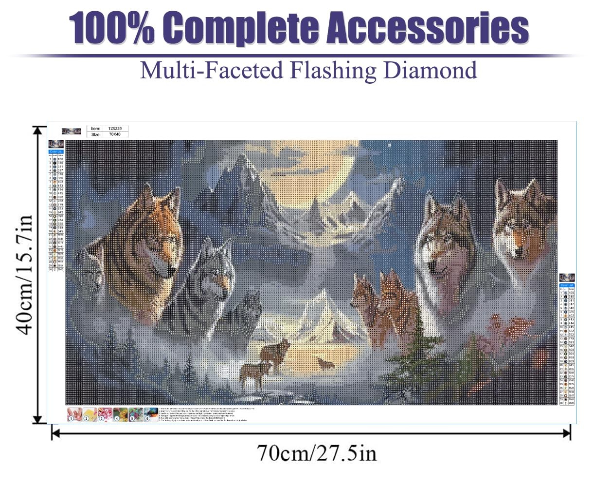 Large Diamond Art Painting, DIY Pack Round Diamond Painting Kits for Adult