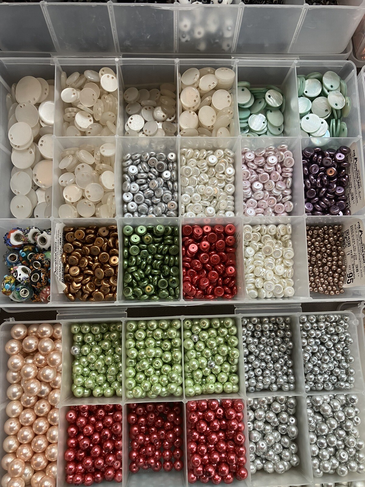 38 Cases Beads, VINTAGE BEADS Jewelry Making Wholesale Old Store Inventory PLUS