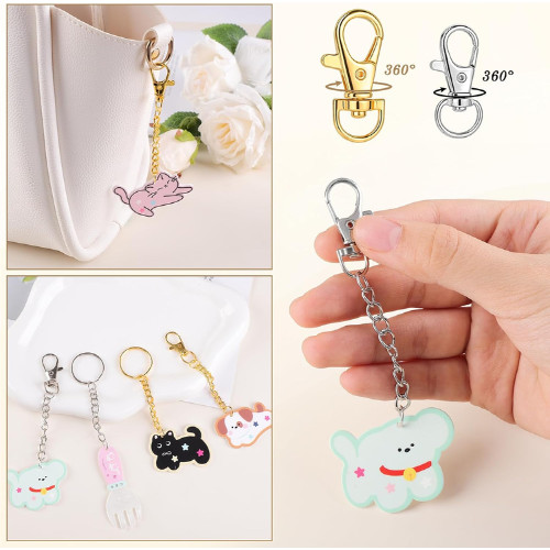 1130PCS Keychain Making Kit Jump Rings for Jewelry DIY Key Chain Supplies with K