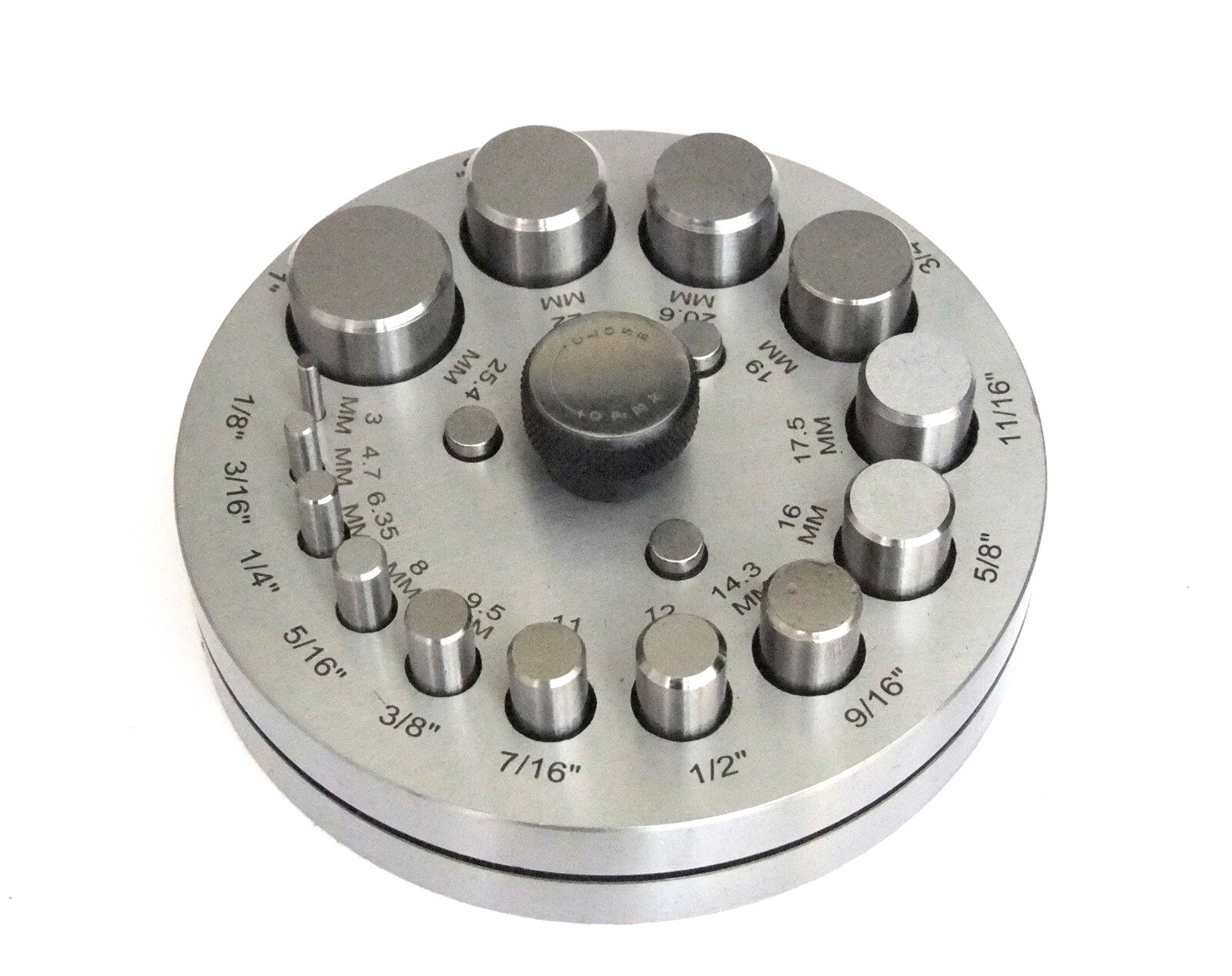 High Quality Premium Disc Cutter With 14 Punches 1/8th thru 1 Inch