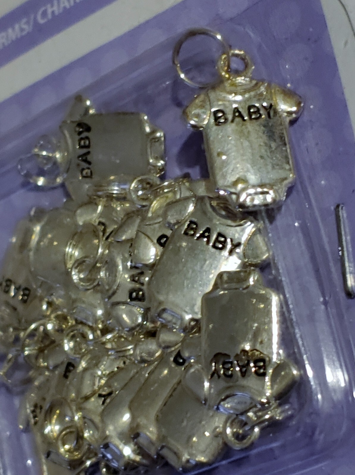 New – Set of 20 – BABY Charms – Silver Tone As Shown – package sealed