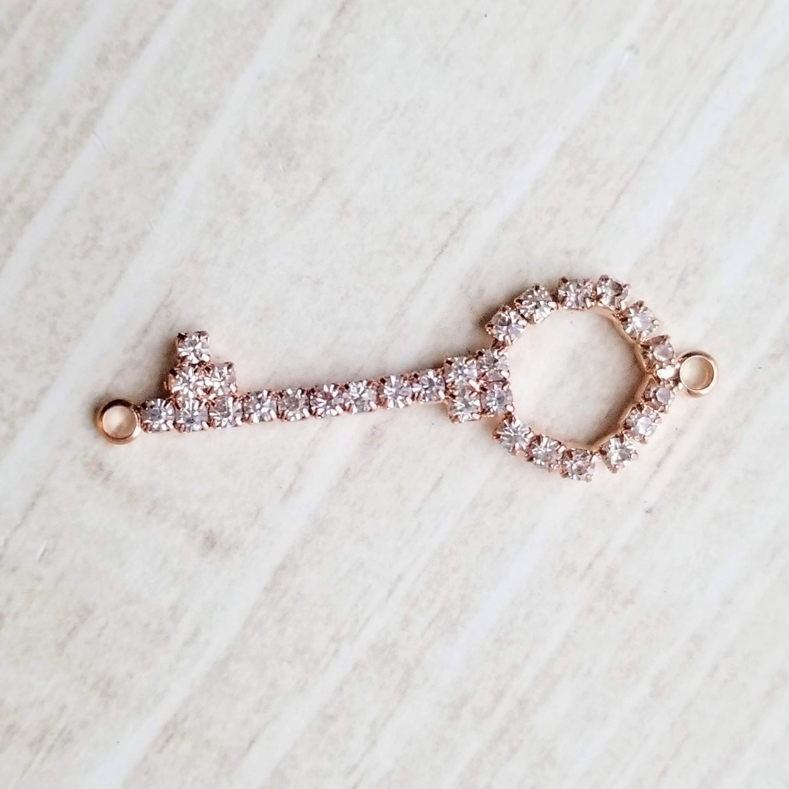 Infinity Figure 8 Bow Rhinestone Connector Clear Sideways DIY Jewelry Making