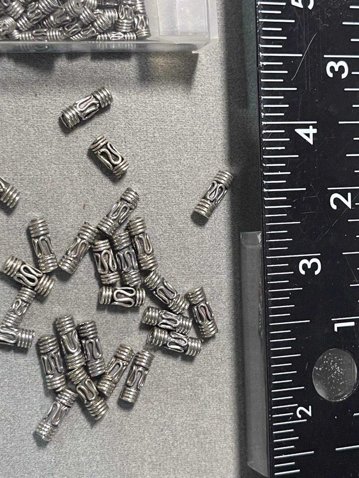 BALI SILVER SPACERS Beads. New, .925 Lot Of 2 Sizes