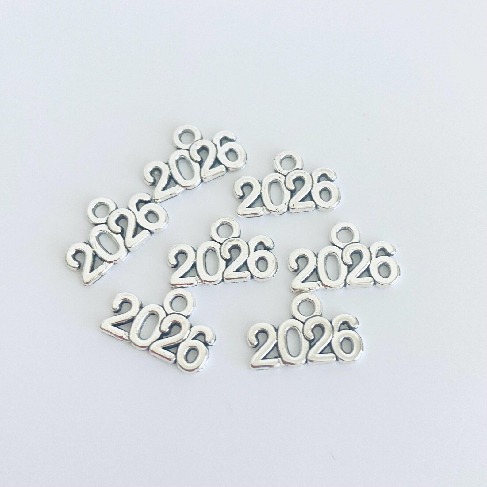 10 pieces – New YEAR 2026 Charms Tibetan Silver Alloy 14 x 9 mm FREE SHIPPING!