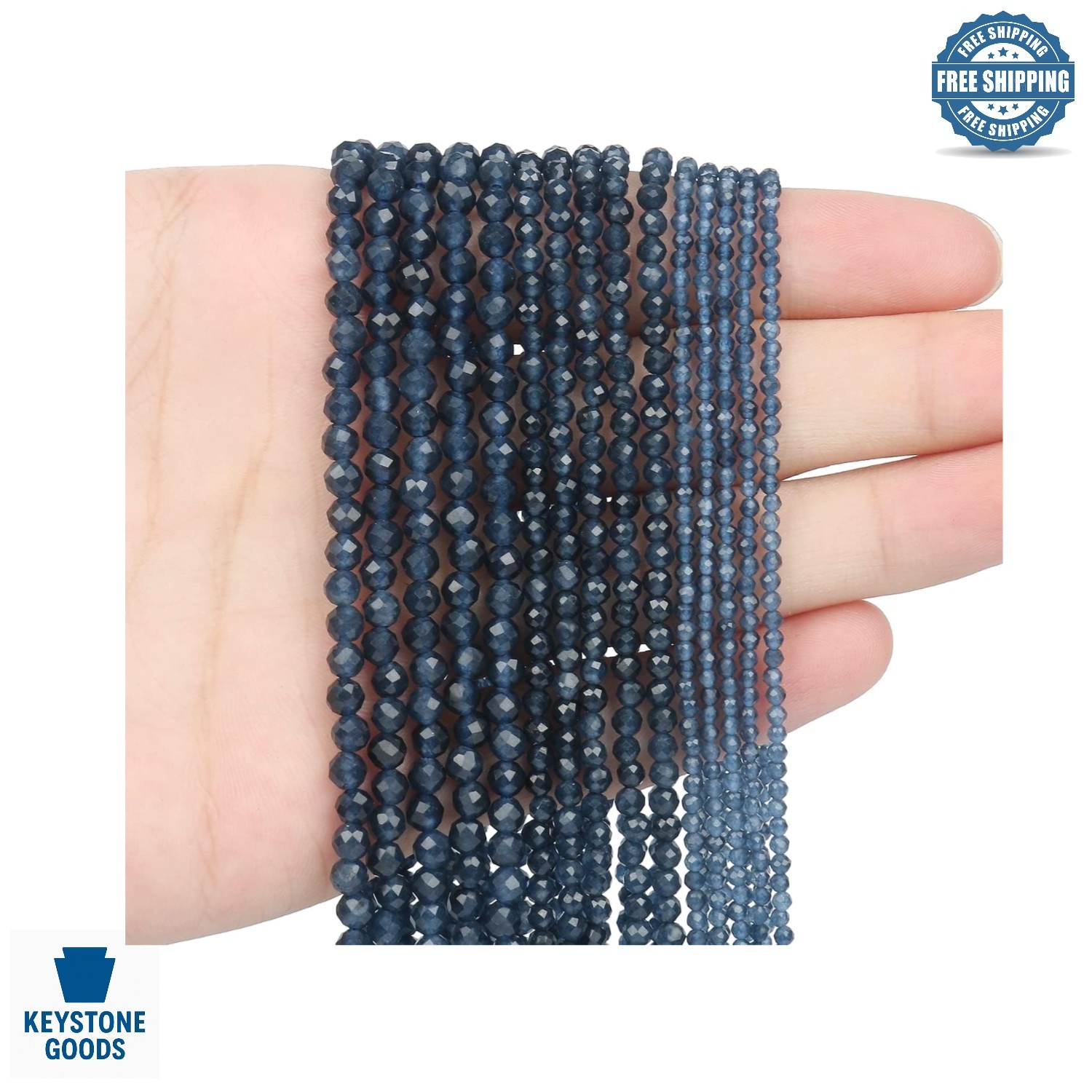 180PCS Natural Sapphire Beads – Small Faceted Round Gemstone for Jewelry Maki…