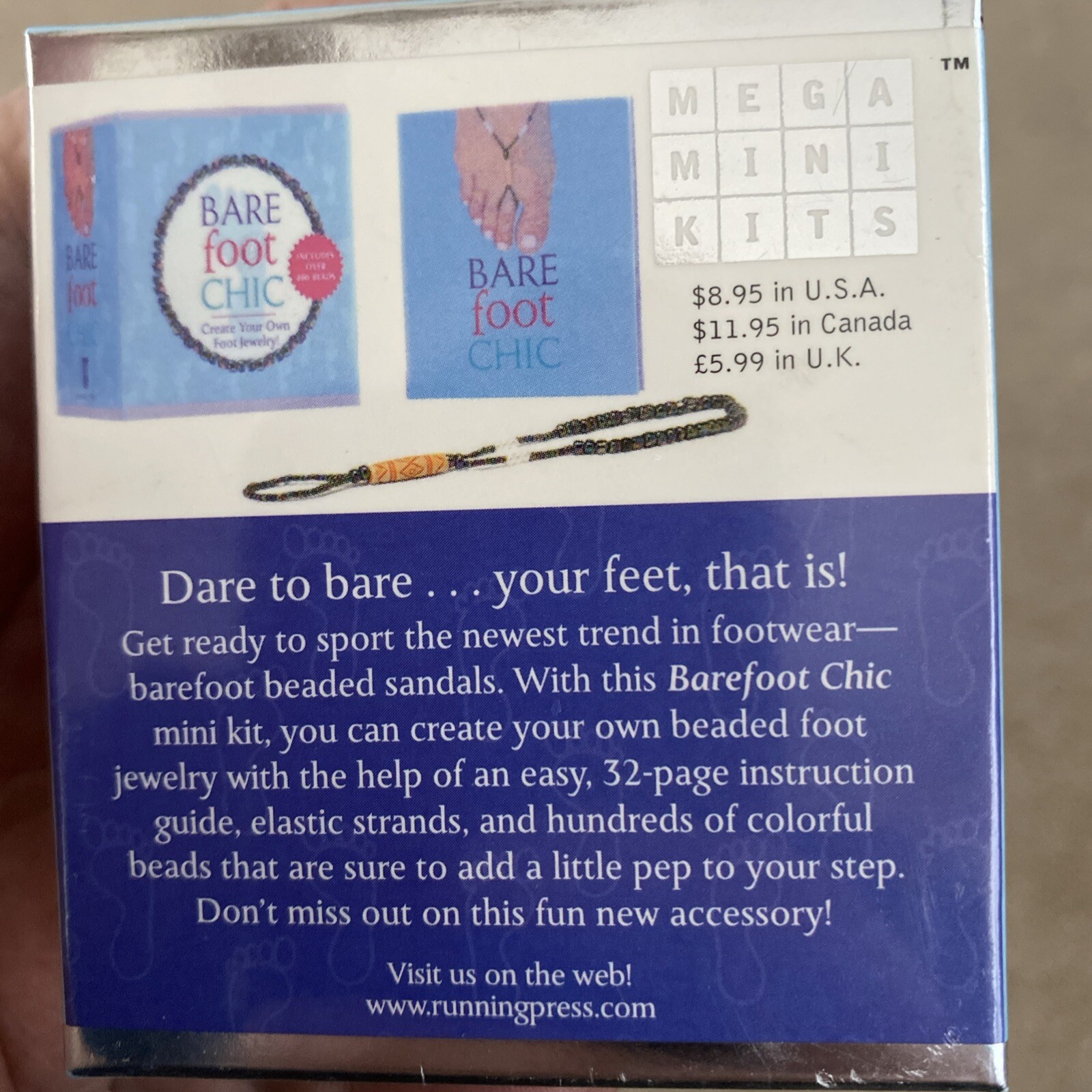 Bare Foot Chic Create Your own Foot Jewelry Kit Sealed with over 400 Beads NEW