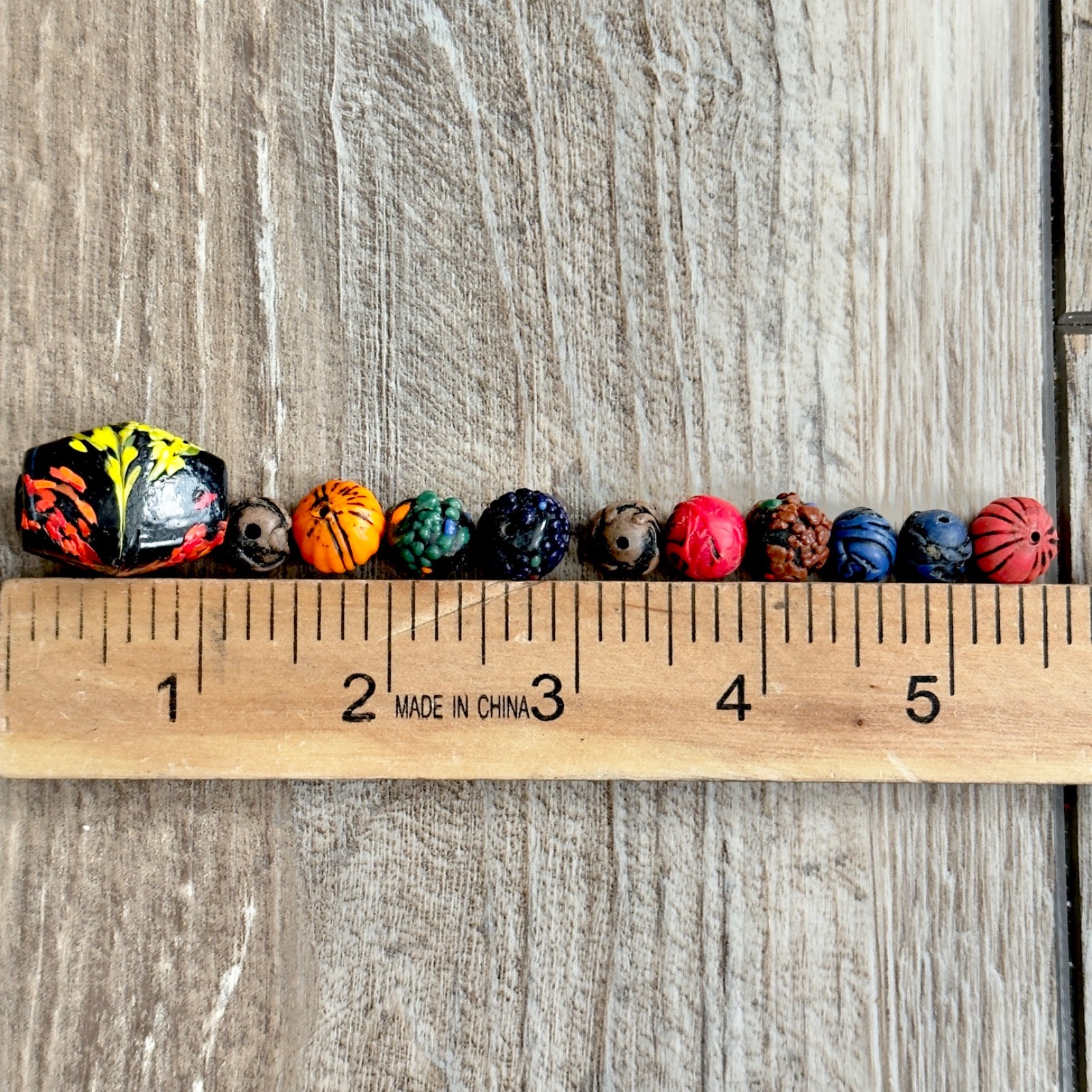 Artisan Handcrafted Glass Beads Multicolor Lot Imperfect