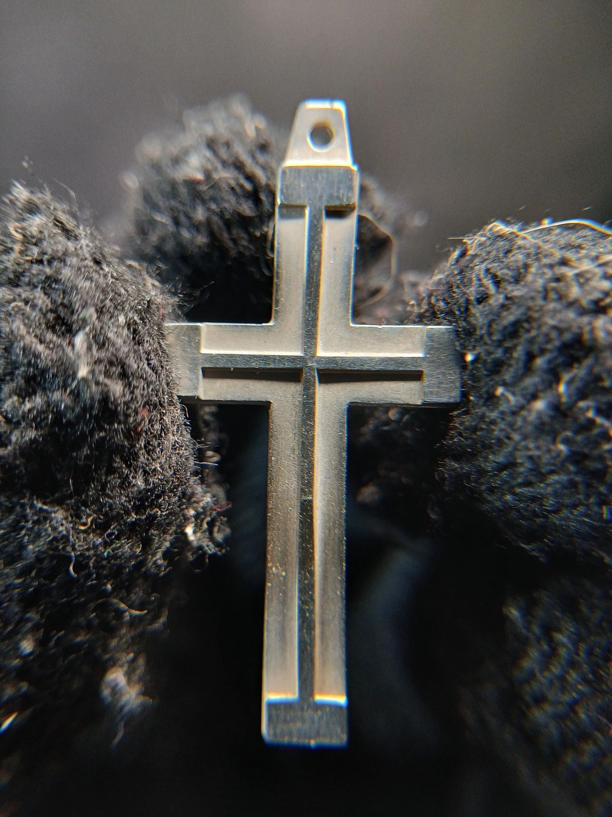 Sterling Silver Cross Charm Modern Minimalist