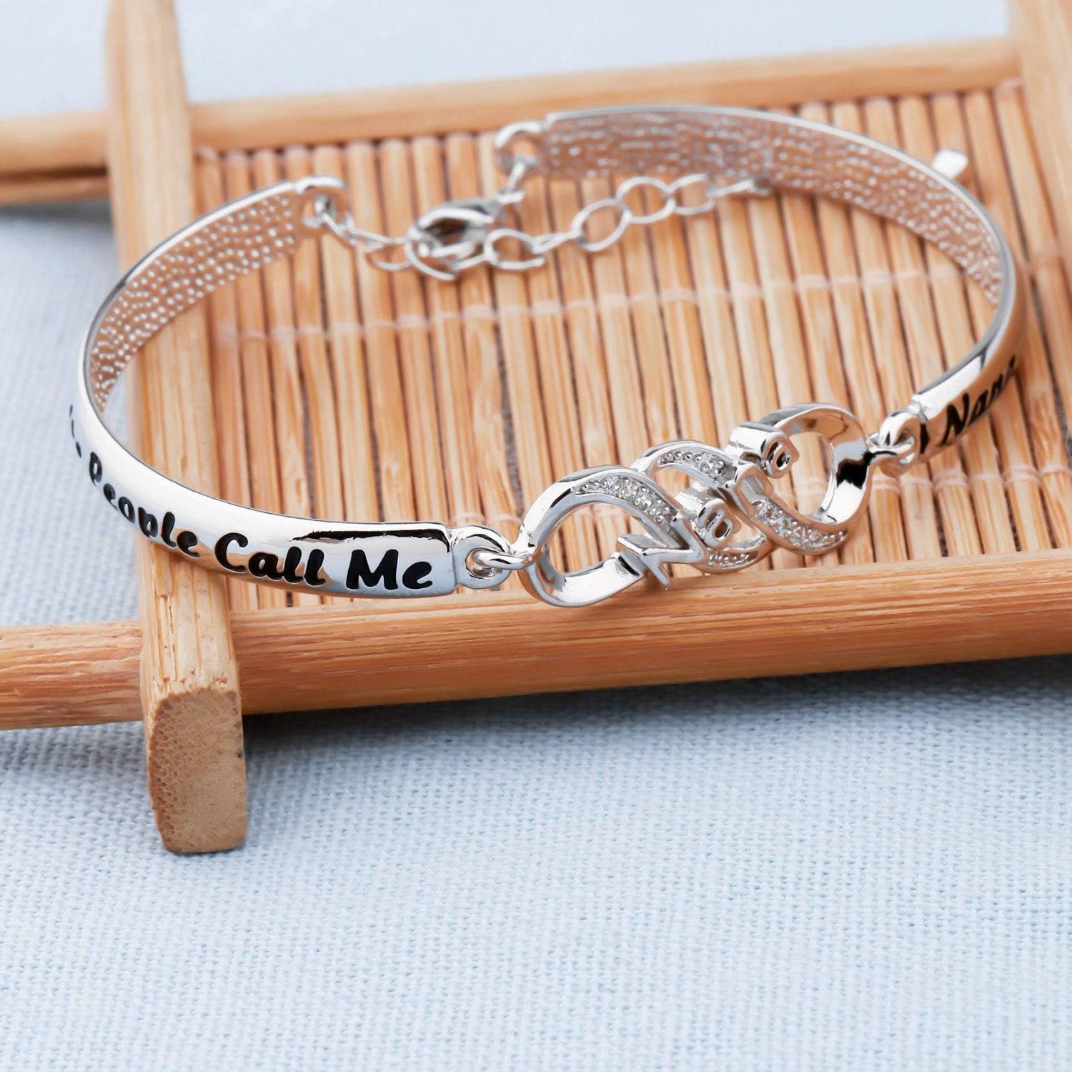 Nana Jewelry Gifts My Favorite People Call Me Bar Bracelet Gift for Nani Nonna G