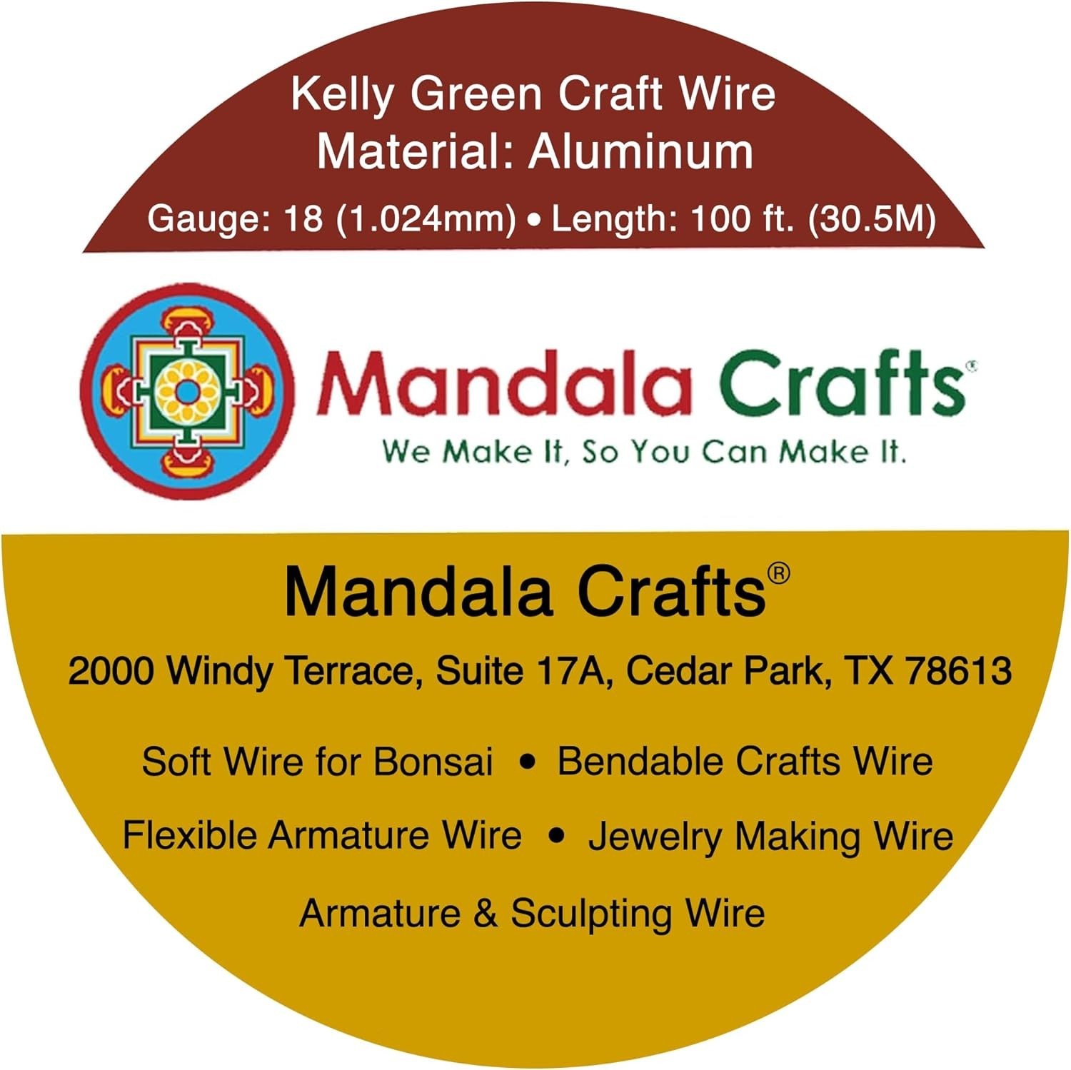 Commercial Grade 18 Gauge Aluminum Wire – 100 FT Kelly Green for Creative Crafts