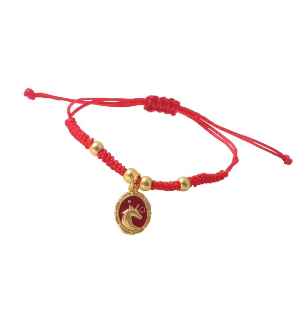 Chinese Year of the Horse Red String Bracelet – Golden Horse Charm Lucky Br – 14