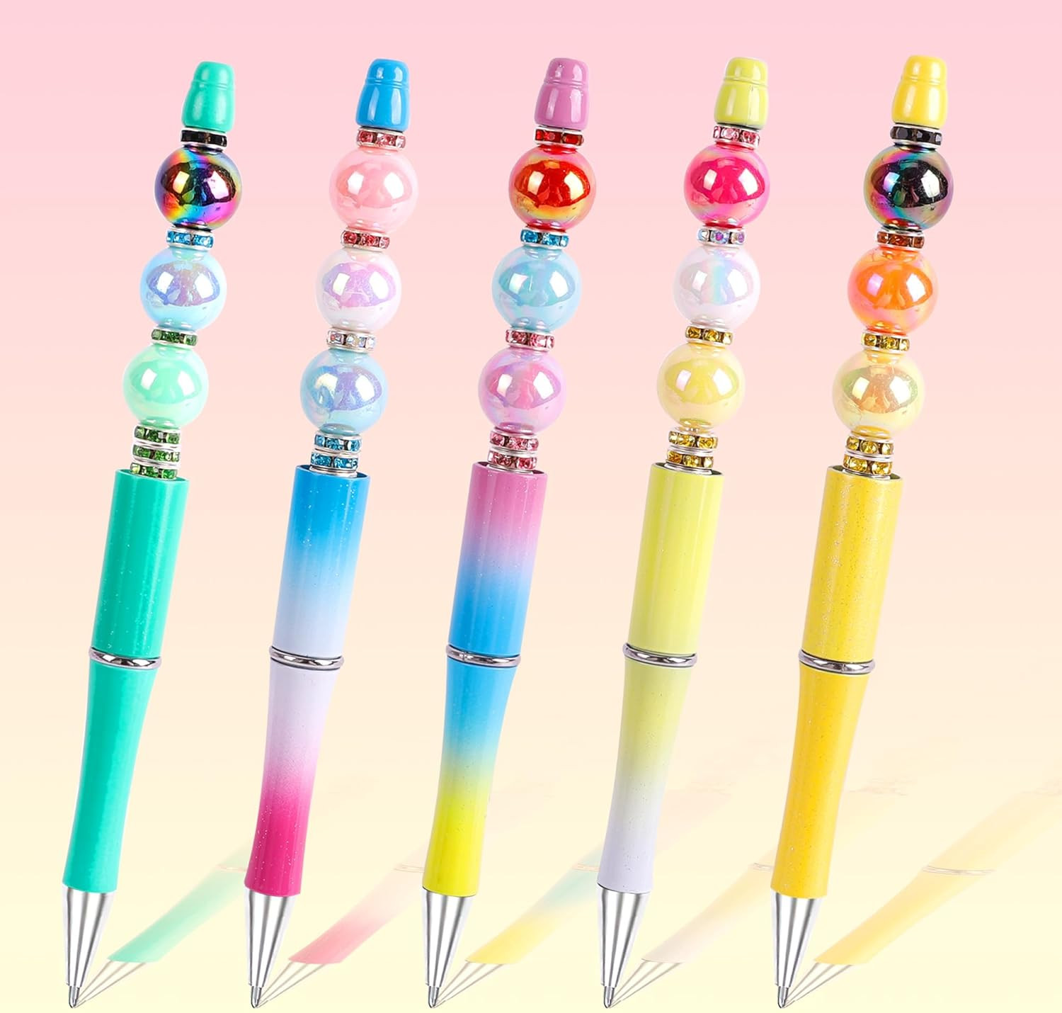 100 Pcs Beads for Pens – Focal Beads for Beadable Pens, Acrylic Bead for Beaded